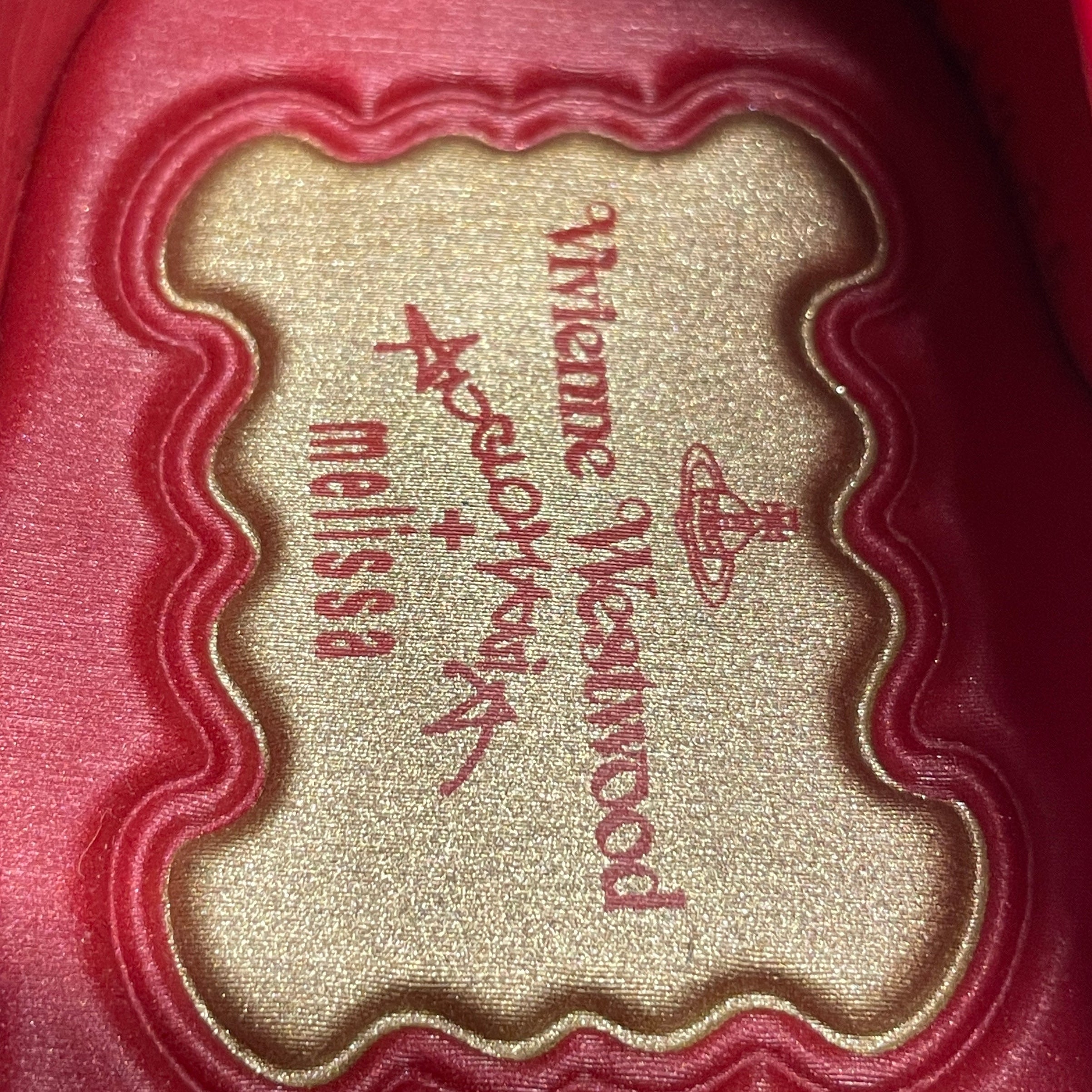 Vivienne Westwood/melissa/Dress Shoes/US 7/RED/GOLD BUCKLE ANKLE STRAP view 3