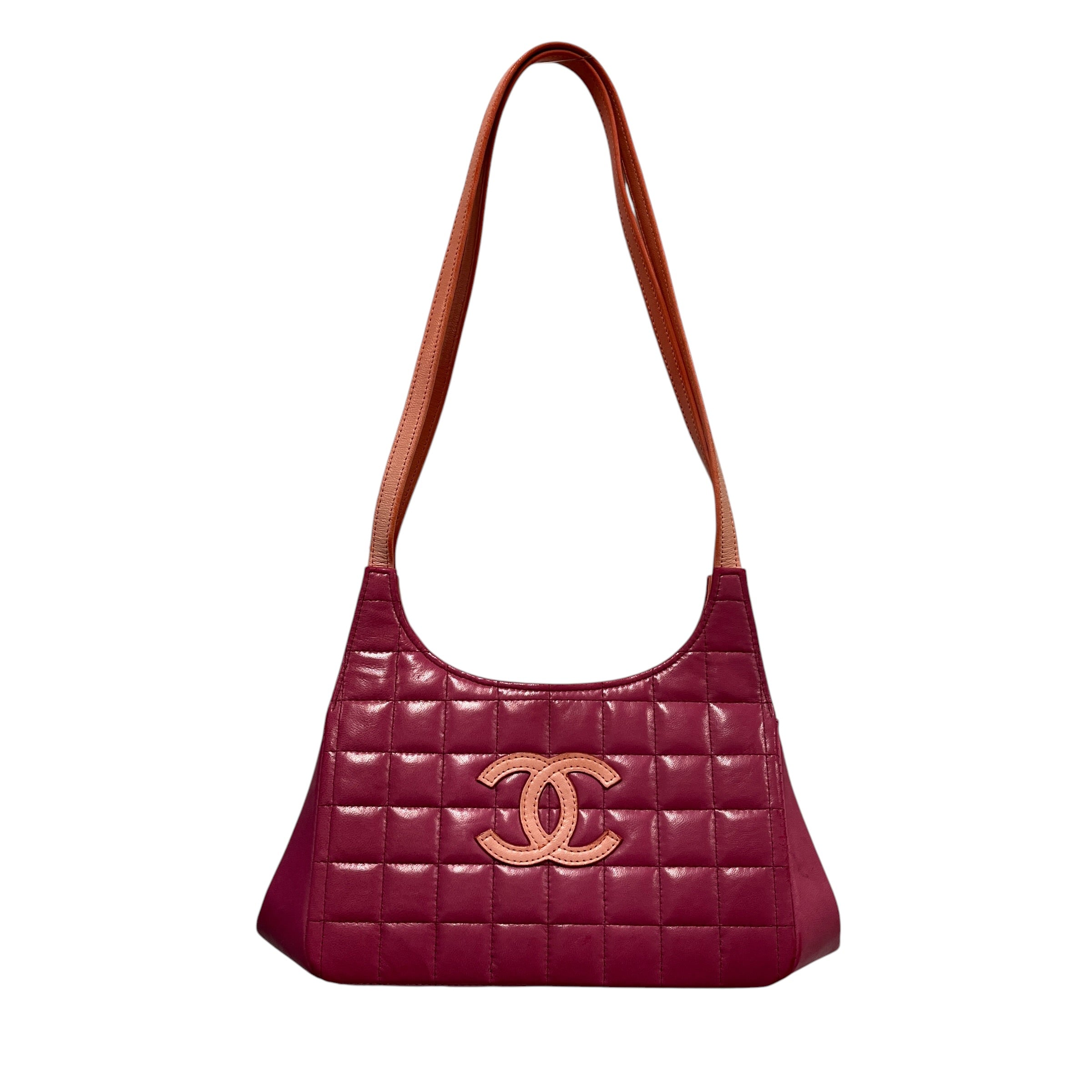 CHANEL/Hand Bag/Leather/PNK/QUILTED LOGO BAG view 1