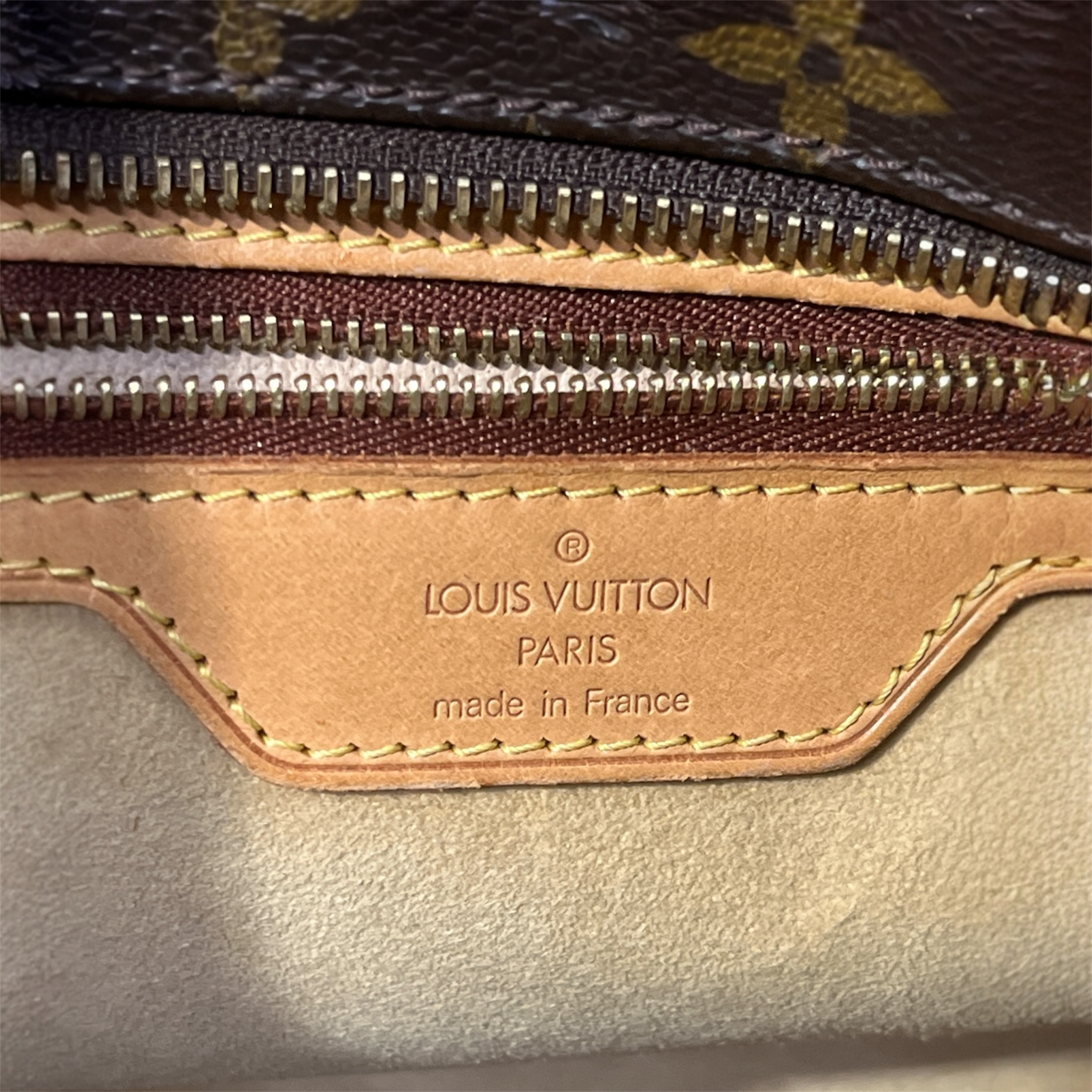 LOUIS VUITTON/Tote Bag/Monogram/Leather/BRW/CABAS MEZZO view 4