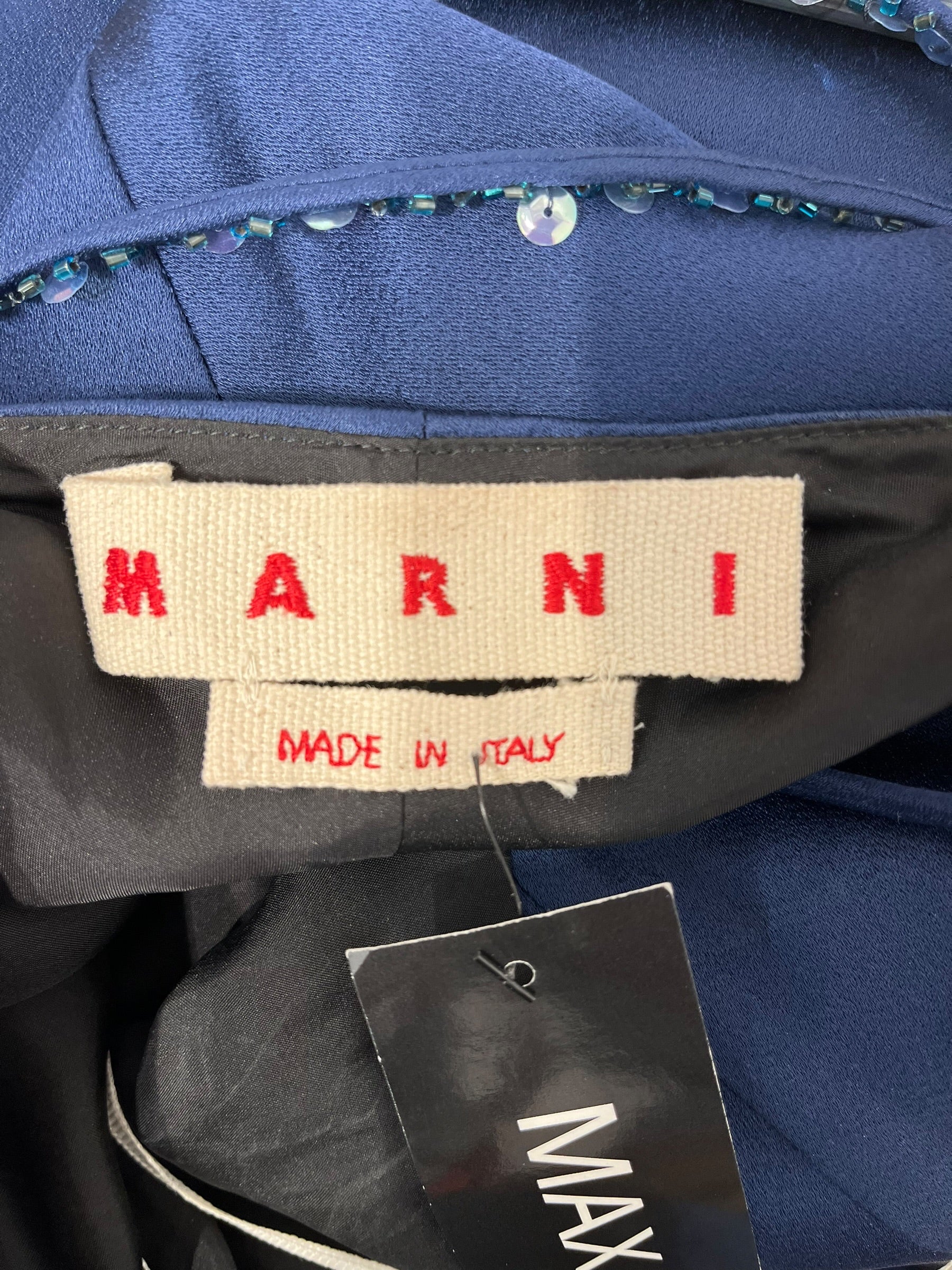 MARNI/SL Dress/36/Rayon/NVY/SEQUINS VERTICLE view 4