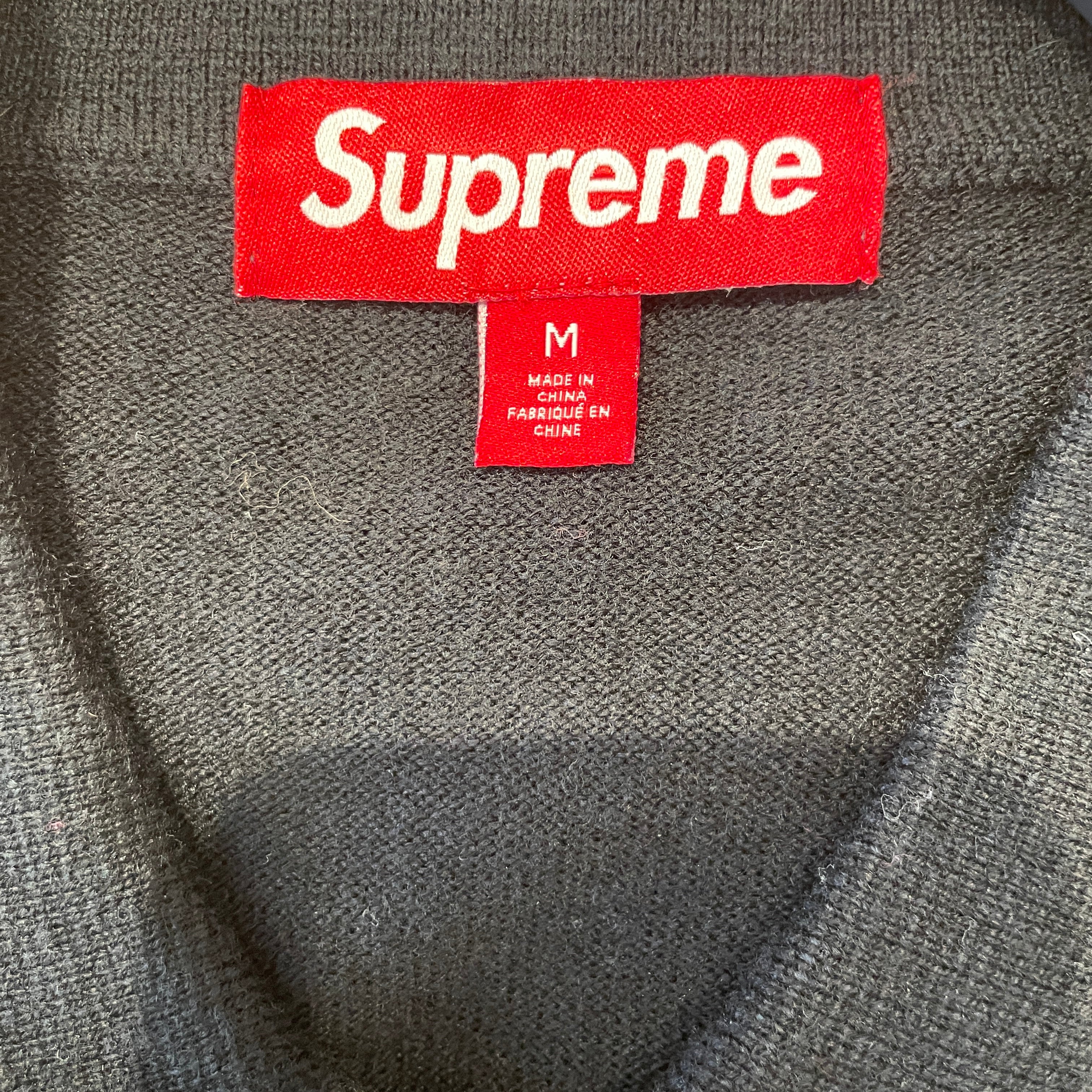 Supreme/Cardigan/M/Stripe/Wool/BLK/Herringbone Cardigan view 3