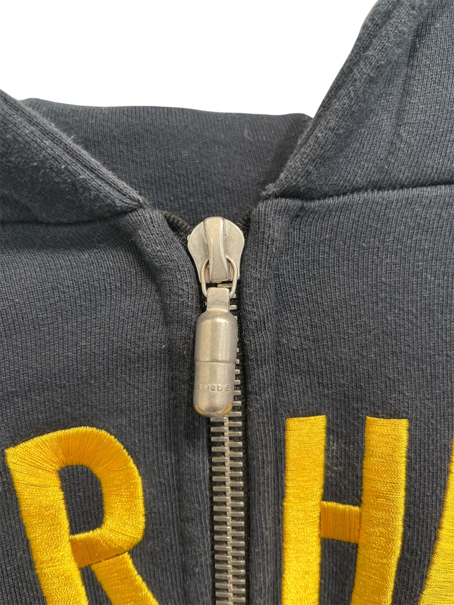 RHUDE/Sweatshirt/XL/Graphic/Cotton/BLK/Coat of arms/yellow embroidery view 3