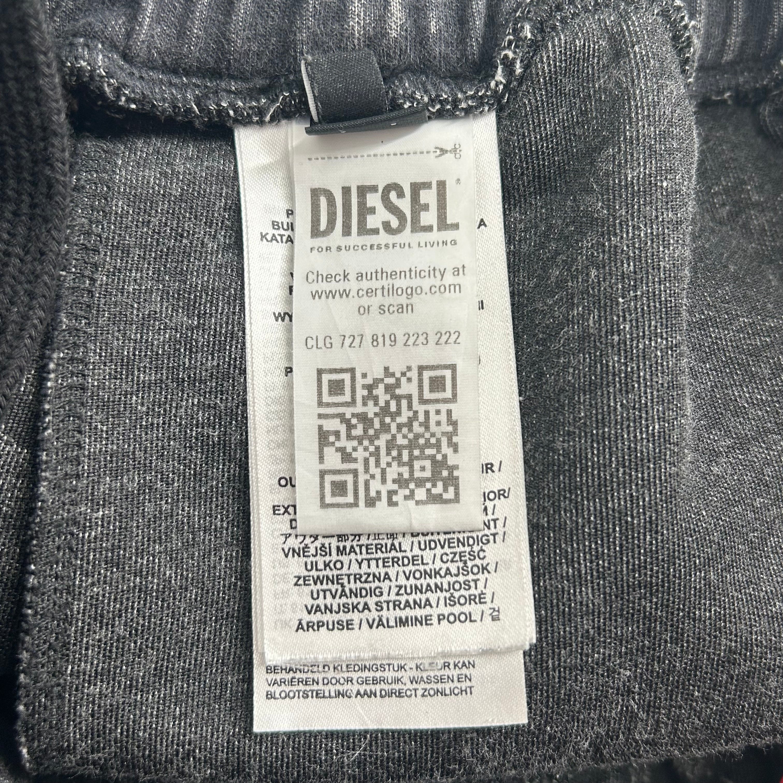 DIESEL/Wide Leg Pants/S/Cotton/BLK/DISTRESSED CAMO view 4