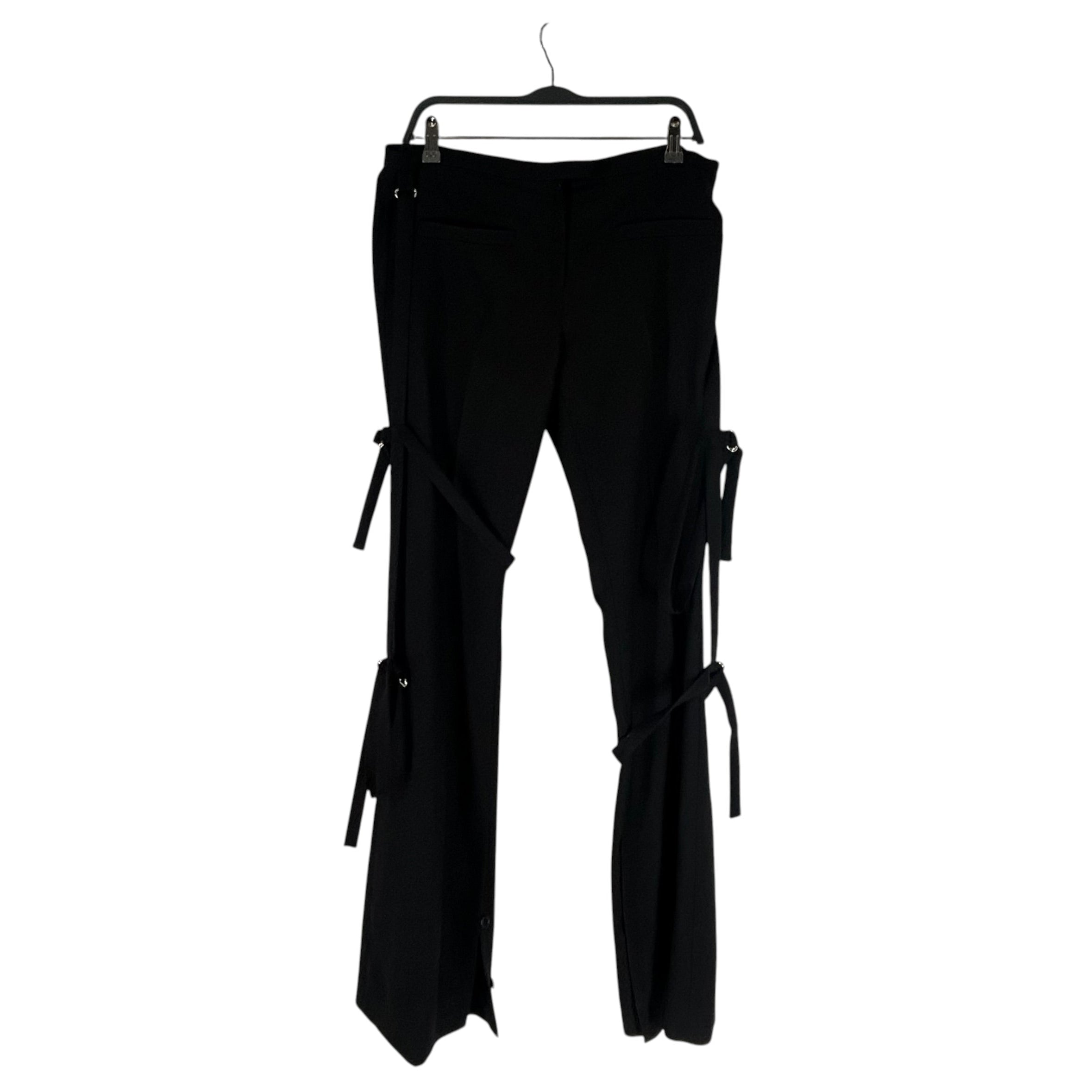Courreges/Straight Pants/40/Cotton/BLK/STRAPS ON LEGS view 1