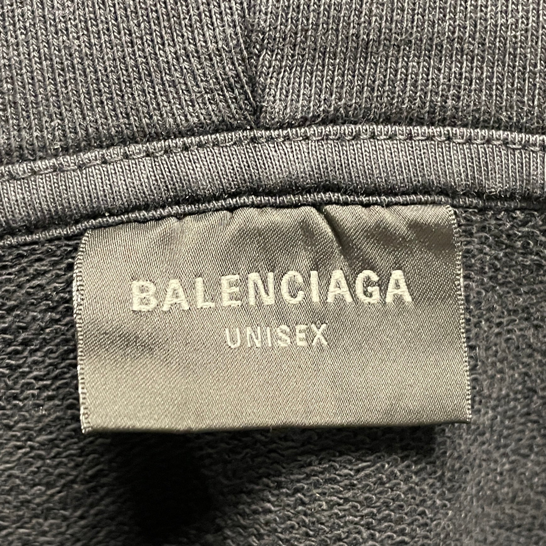 BALENCIAGA/Hoodie/S/Cotton/BLK/all over rhinestone view 4
