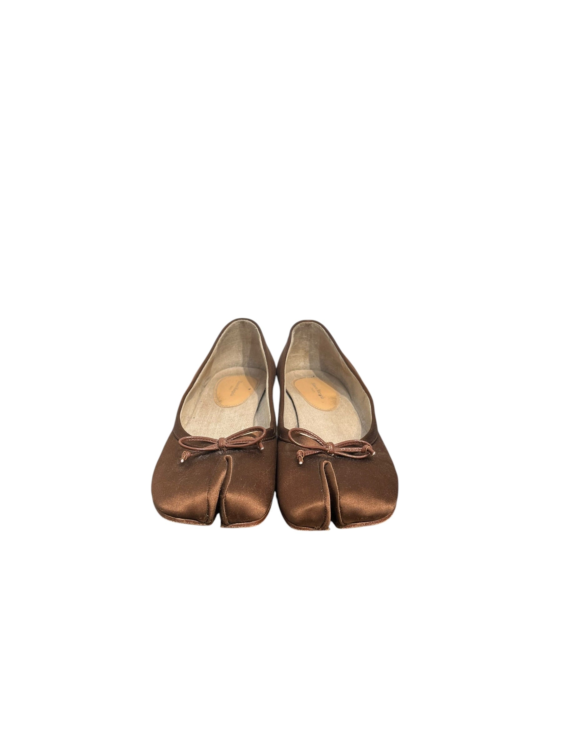 Maison Margiela/Heels/EU 41/BRW/TABI SATIN BOW HEEL view 4
