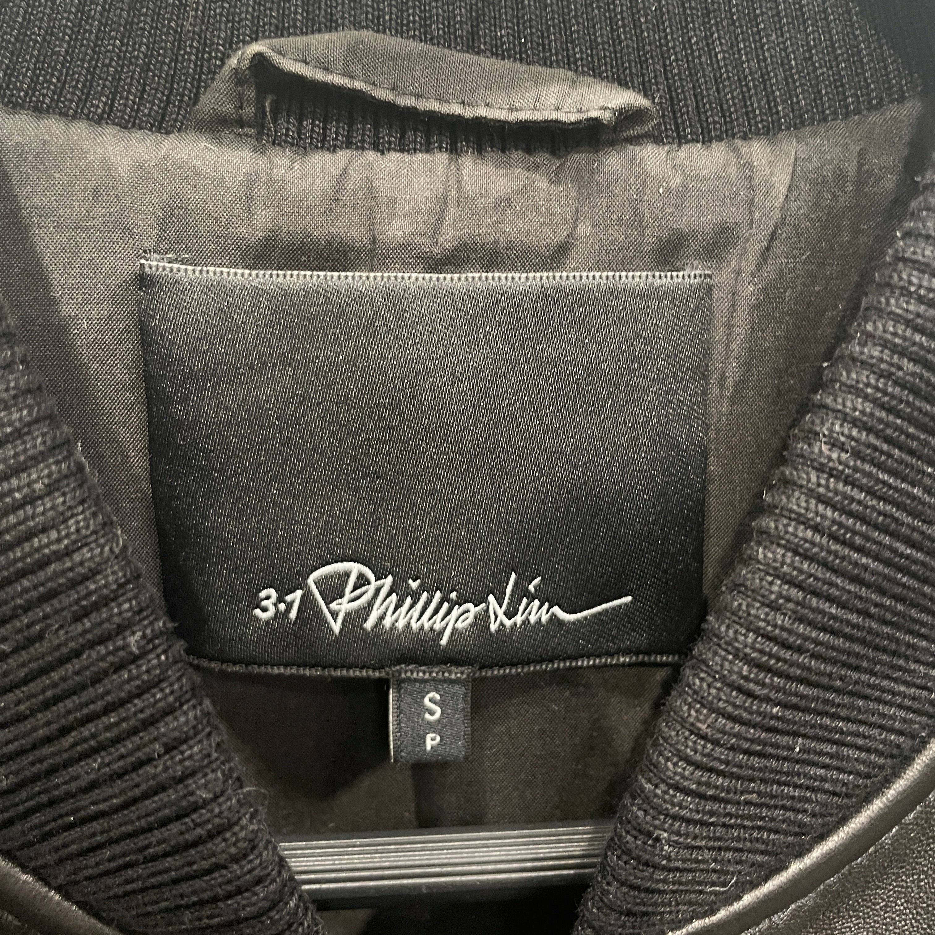 3.1 phillip lim/Flight Jkt/S/Lambskin/BLK/LEATHER BOMBER view 3