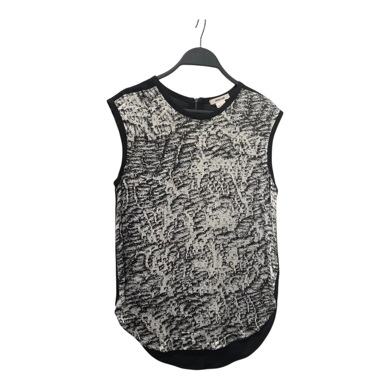 Helmut Lang/Blouse/XS/All Over Print/BLK/b&w print on front / tank