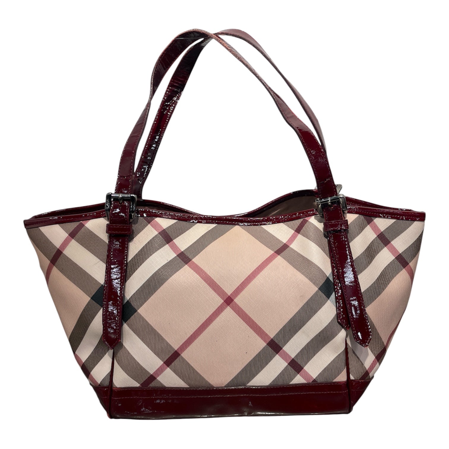 BURBERRY/Tote Bag/Plaid/Leather/RED/Canterbury Tote view 2