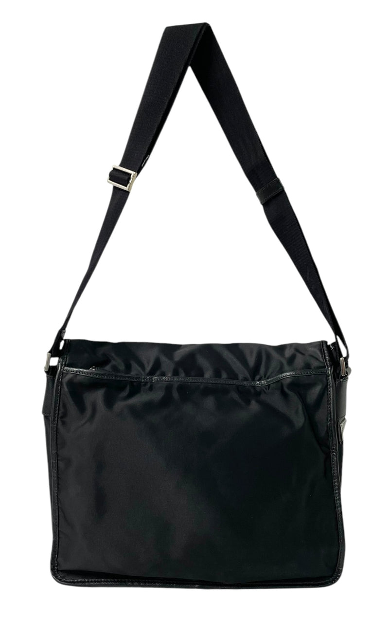 PRADA/Cross Body Bag/Nylon/BLK/CLIP BUCKLE