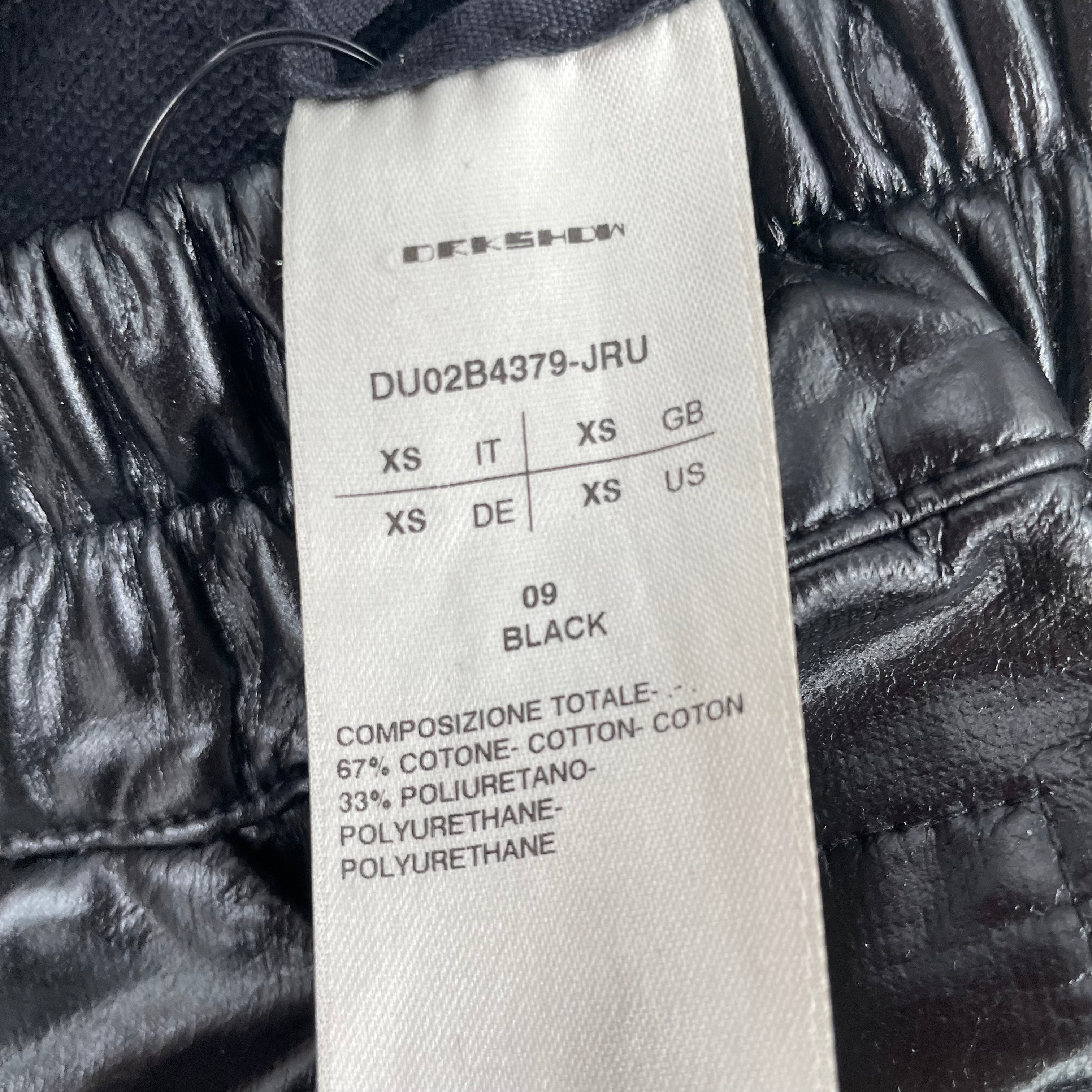 Rick Owens/Pants/XS/Faux Leather/BLK/ view 3