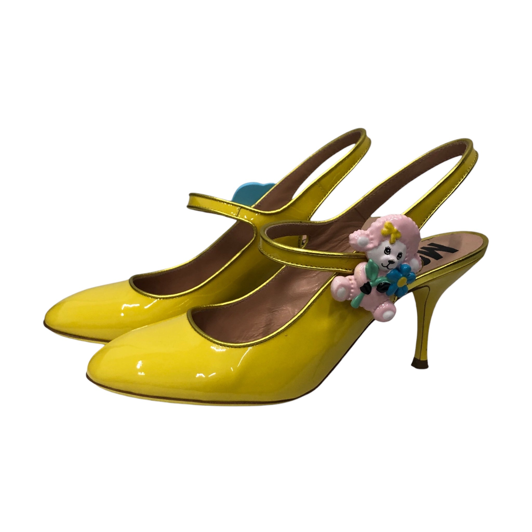 MOSCHINO/Heels/EU 38/Leather/YEL/little animals- jeremy scott view 2
