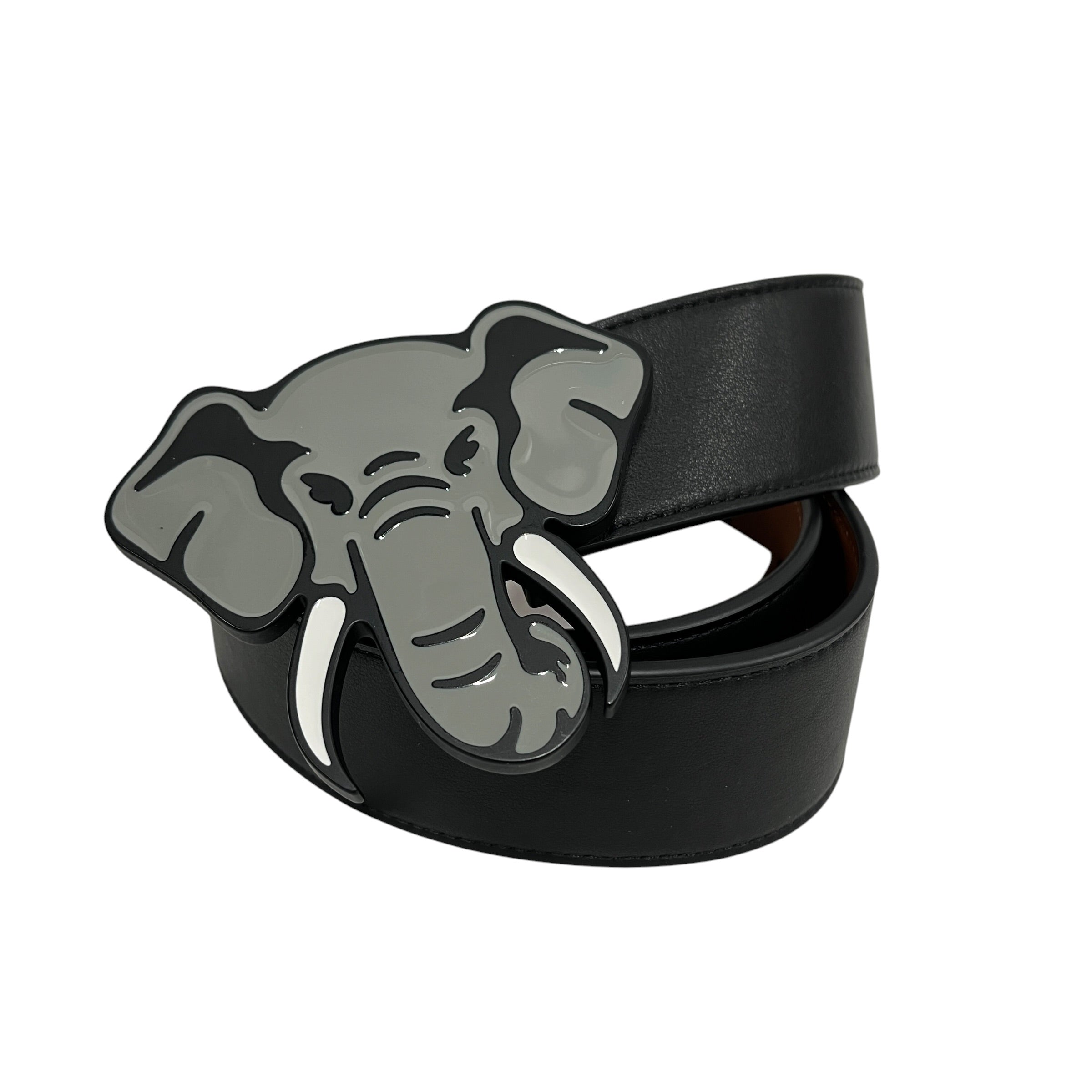 KENZO/Belt/Leather/BLK/GREY ELEPHANT view 1