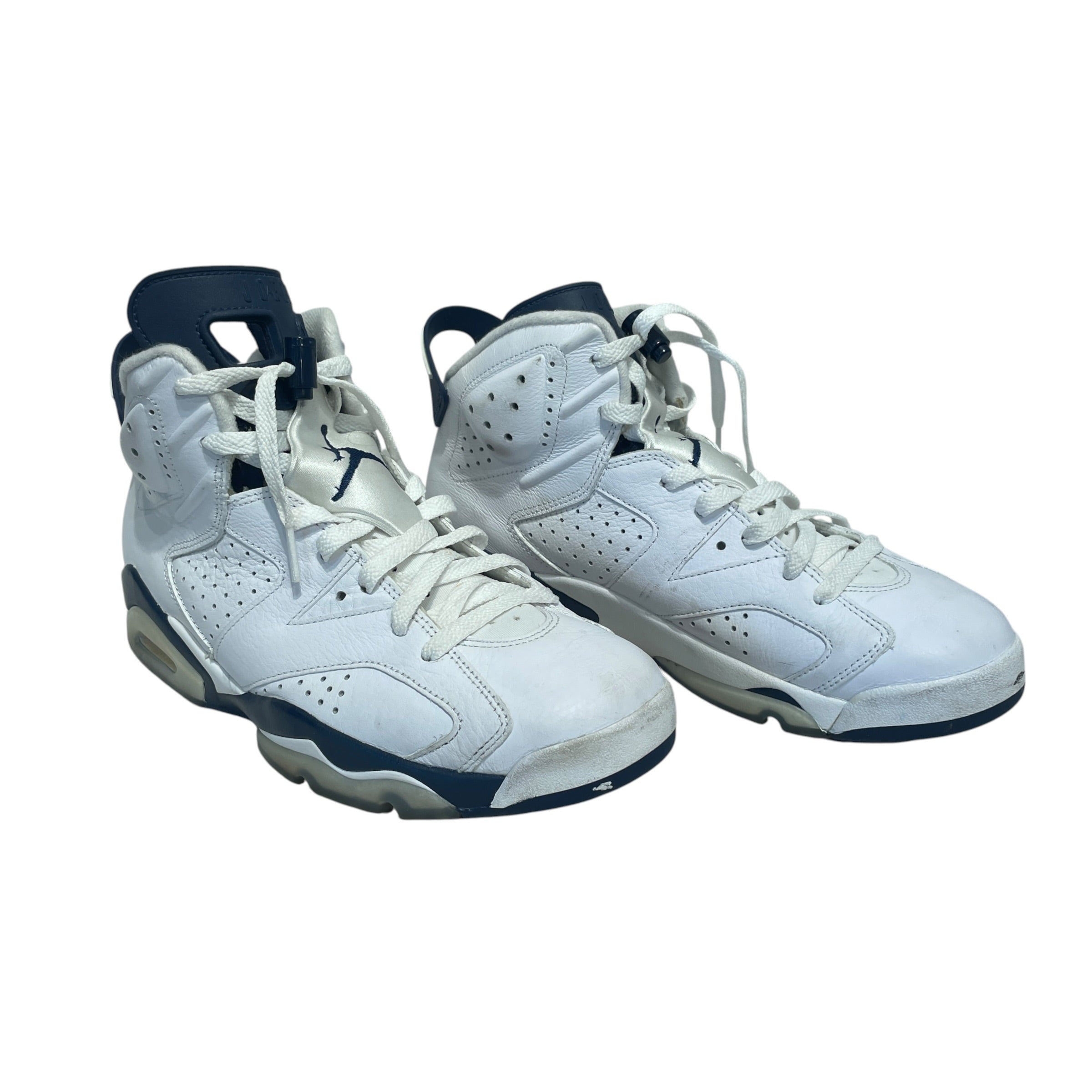 NIKE/Hi-Sneakers/US 9/Leather/WHT/Jordan 6 Midnight navy view 1