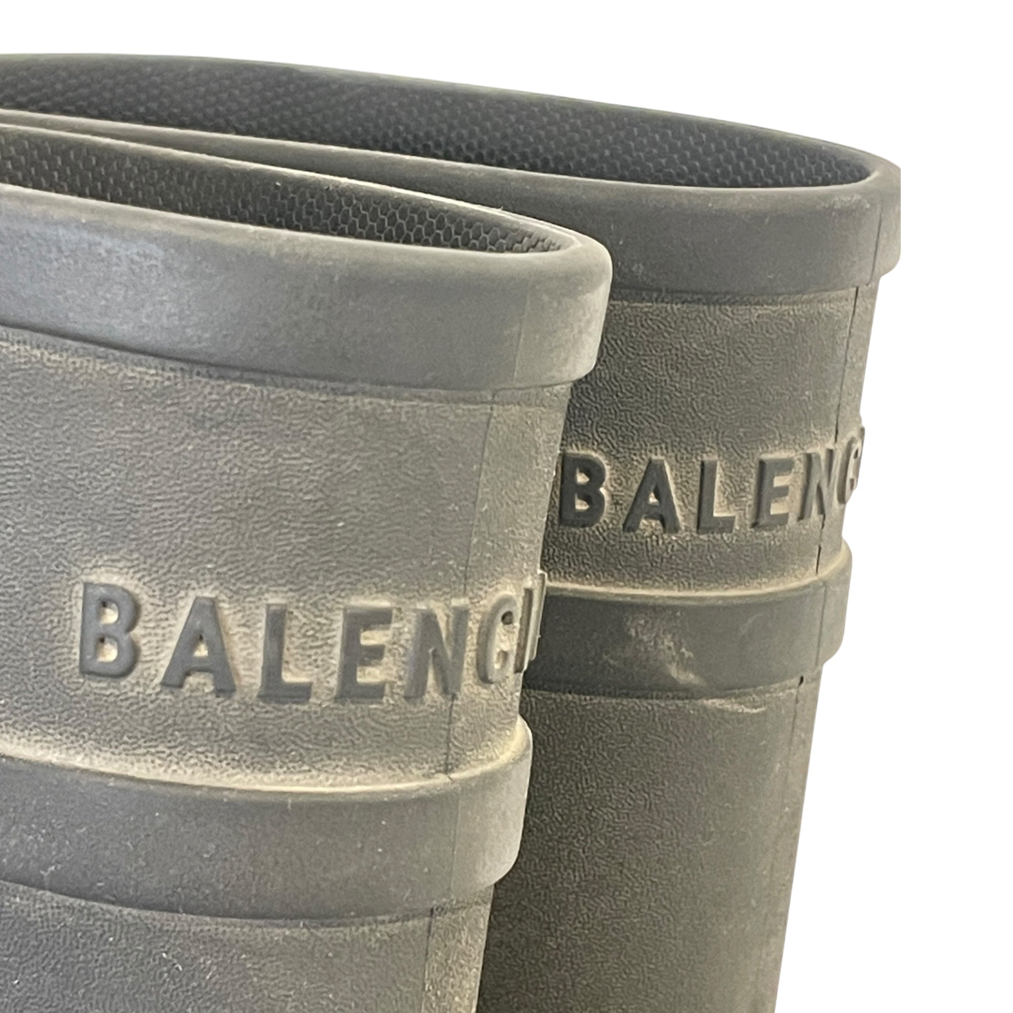 BALENCIAGA/Rain Boots/US 9.5/BLK/Balenciaga croc boot view 4