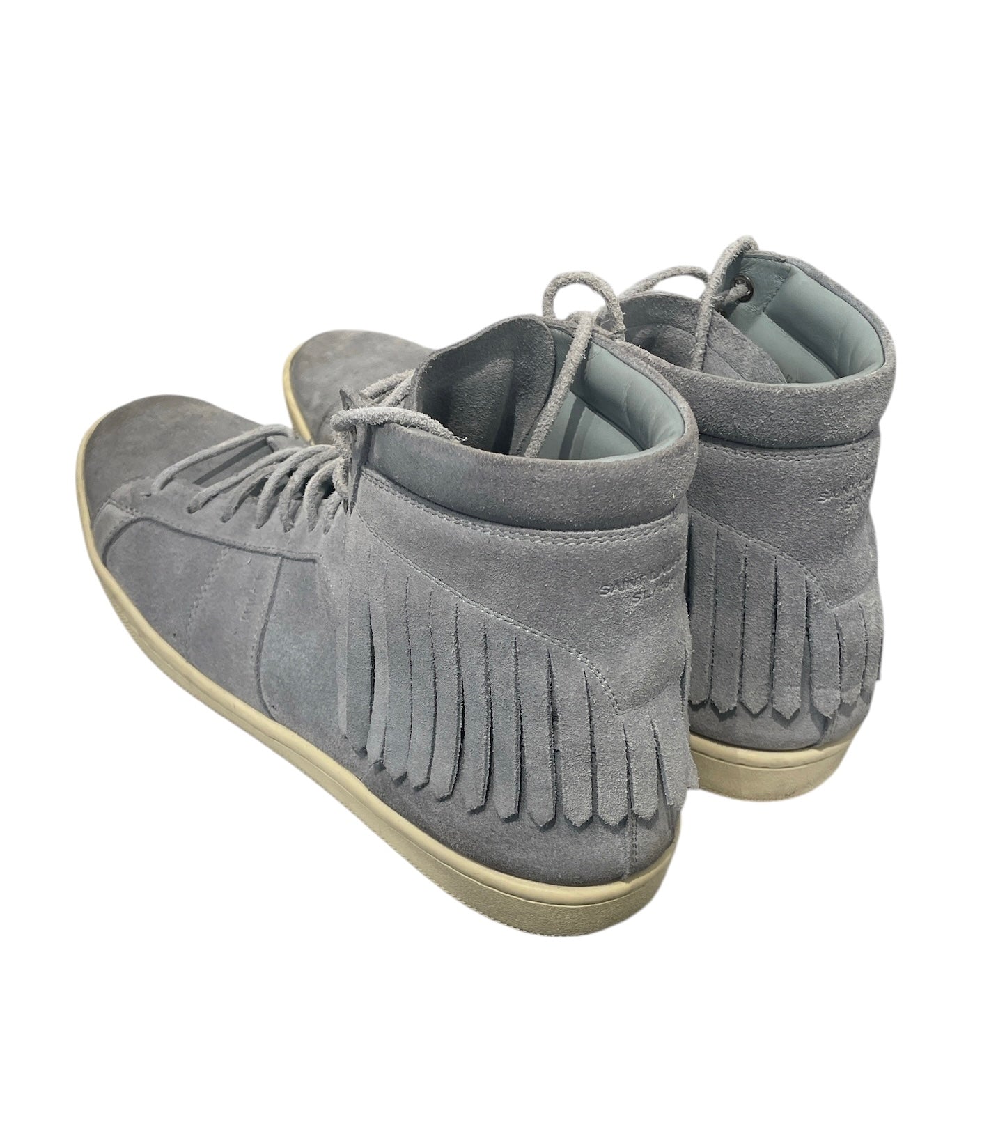 SAINT LAURENT/Hi-Sneakers/EU 40.5/Suede/GRY/fRINGE view 2