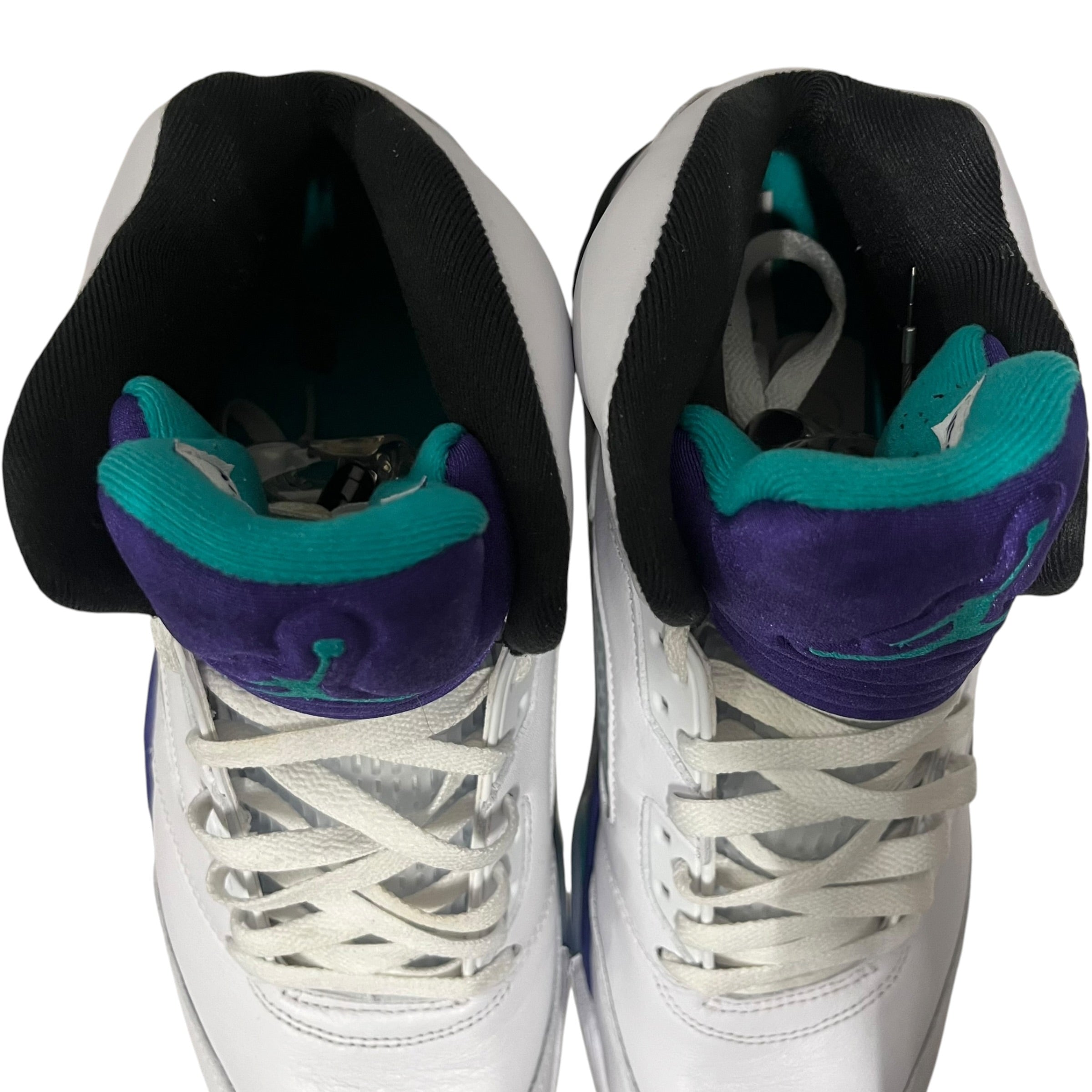 JORDAN BRAND/Hi-Sneakers/US 12/Leather/WHT/jordan 5 grape wht shoes view 4