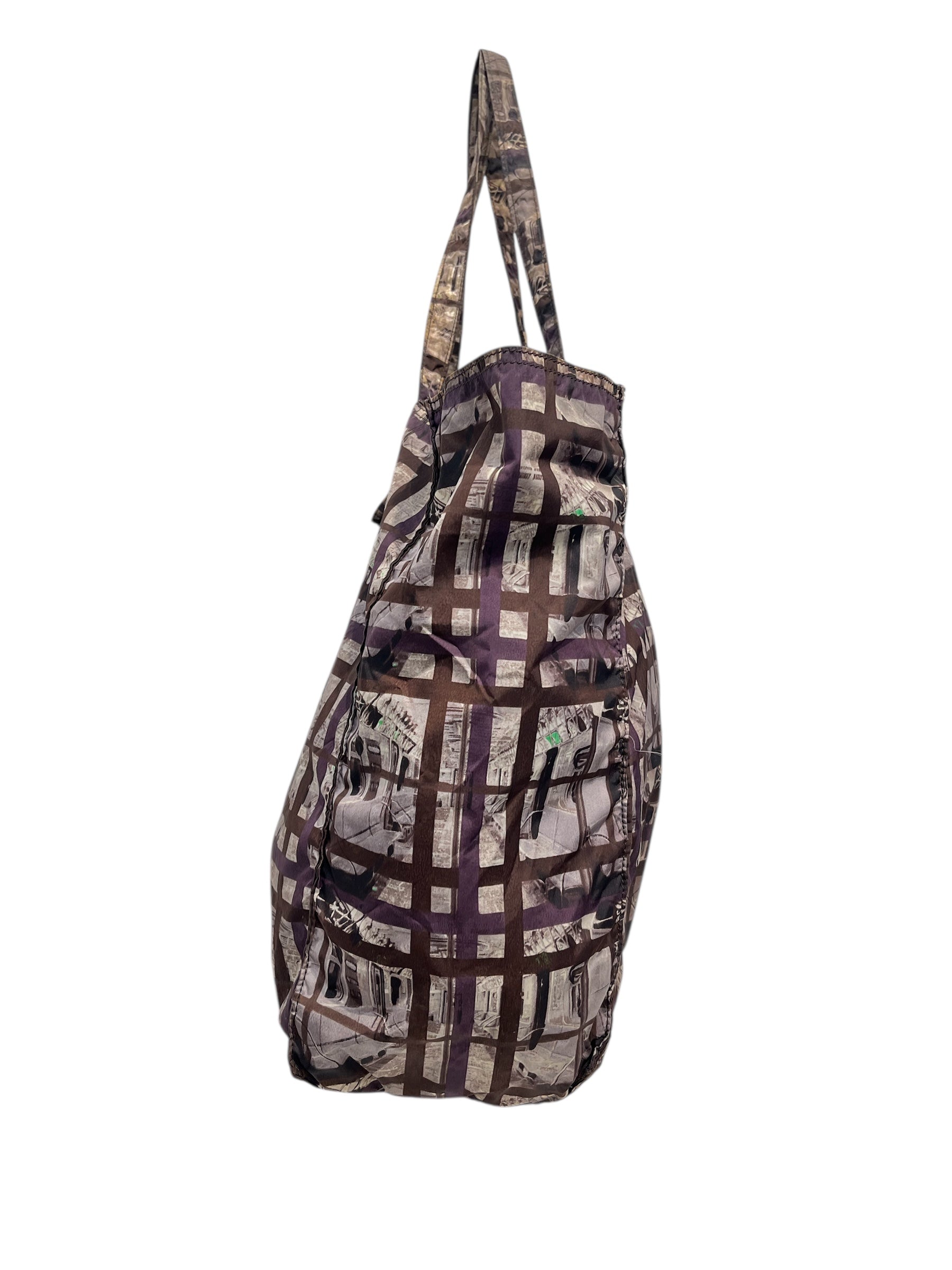 PRADA/Tote Bag/Graphic/Nylon/BRW/SUBWAY GRAPHICBROWN LOGO view 2