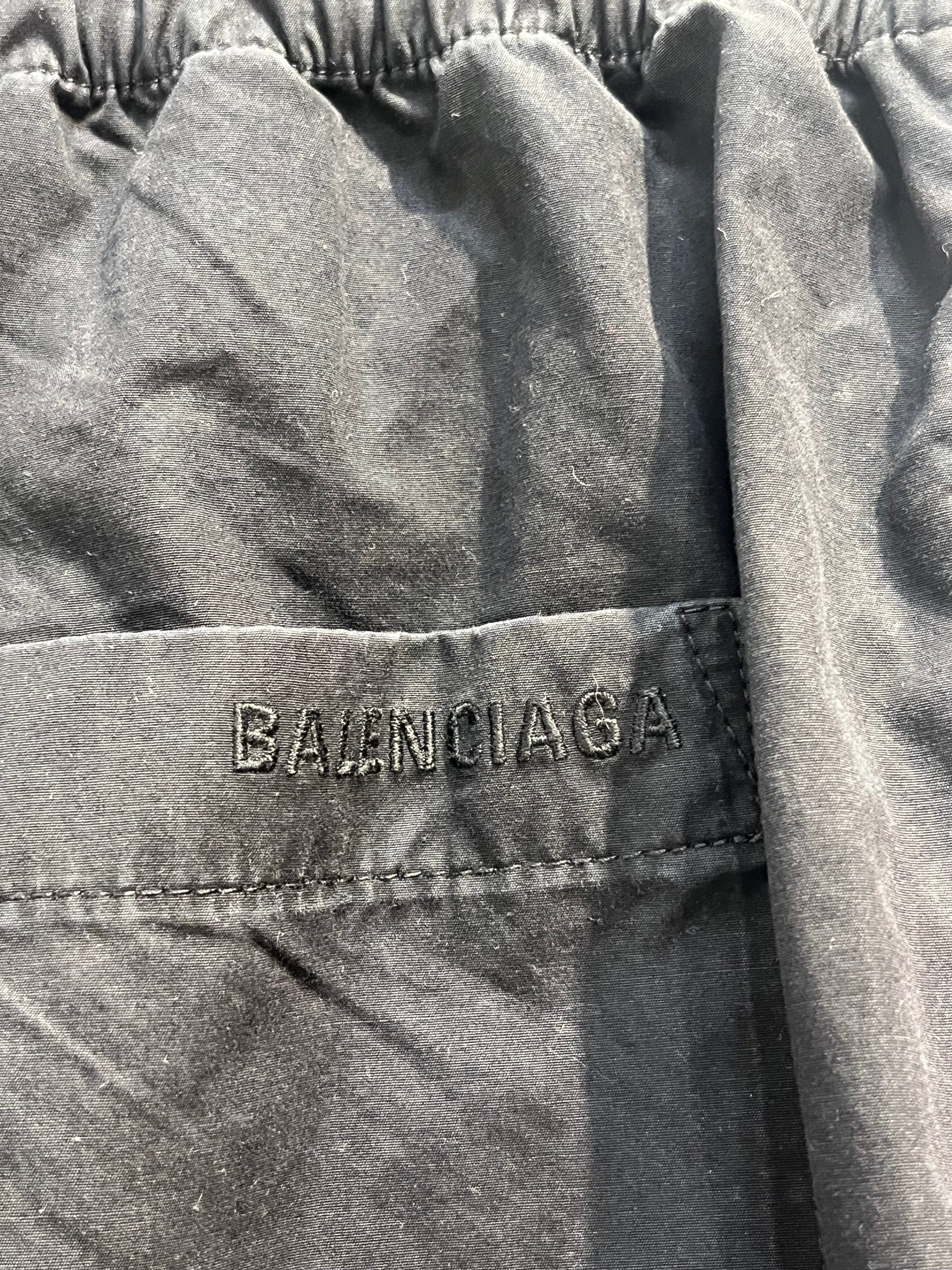 BALENCIAGA/Shorts/46/Cotton/BLK/white piping view 5