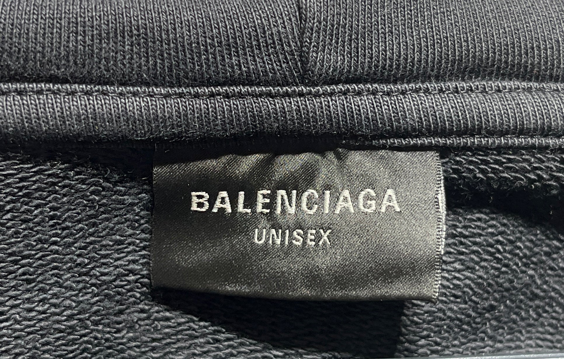 BALENCIAGA/Zip Up Hoodie/M/Cotton/BLK/Offshore view 3