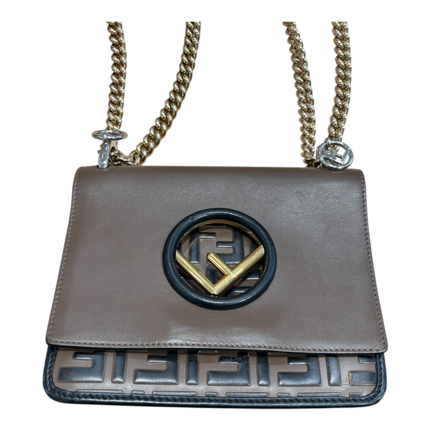 FENDI/Cross Body Bag/Leather/BRW/KAN I LOGO view 3