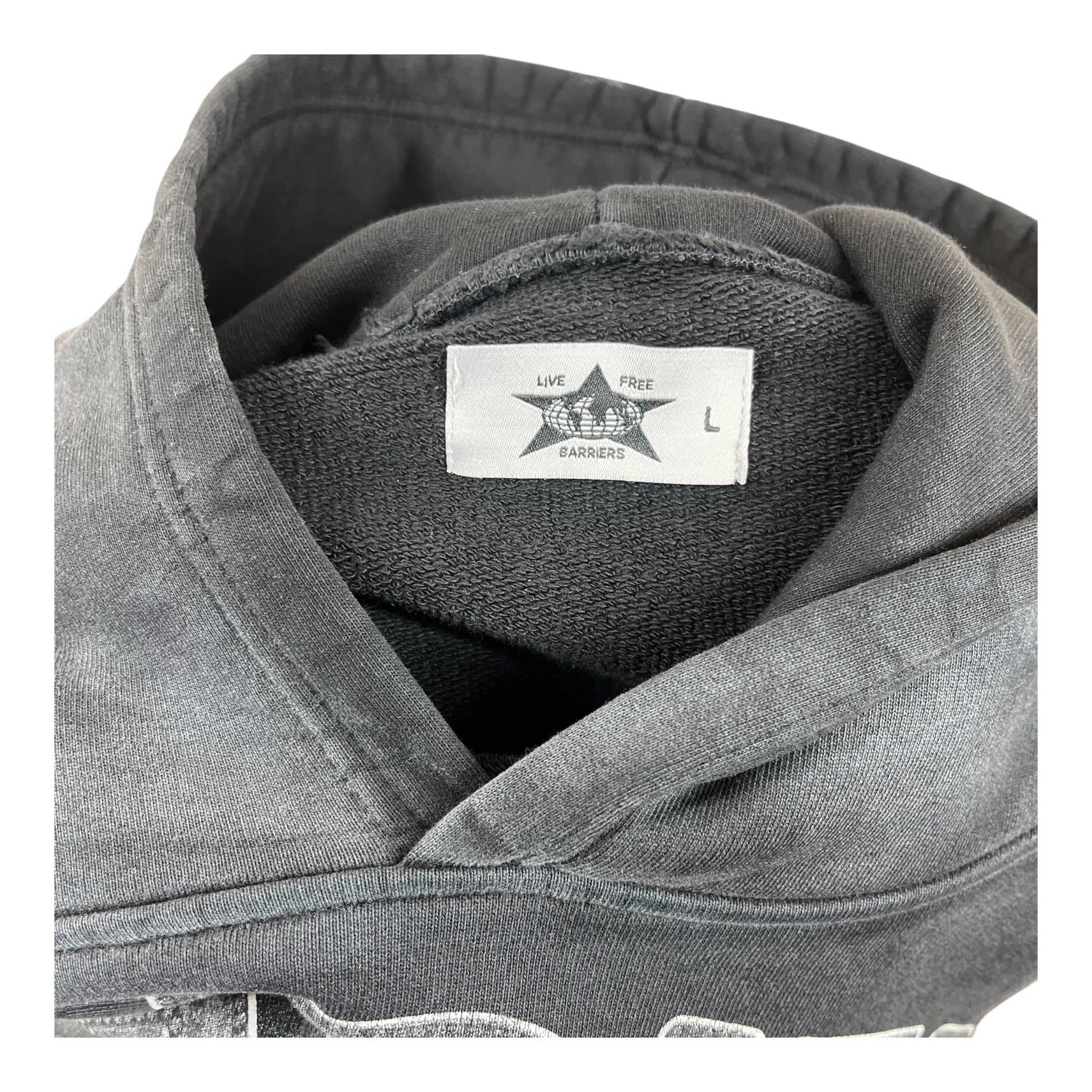 BARRIERS/Hoodie/L/Cotton/GRY/DMX view 3