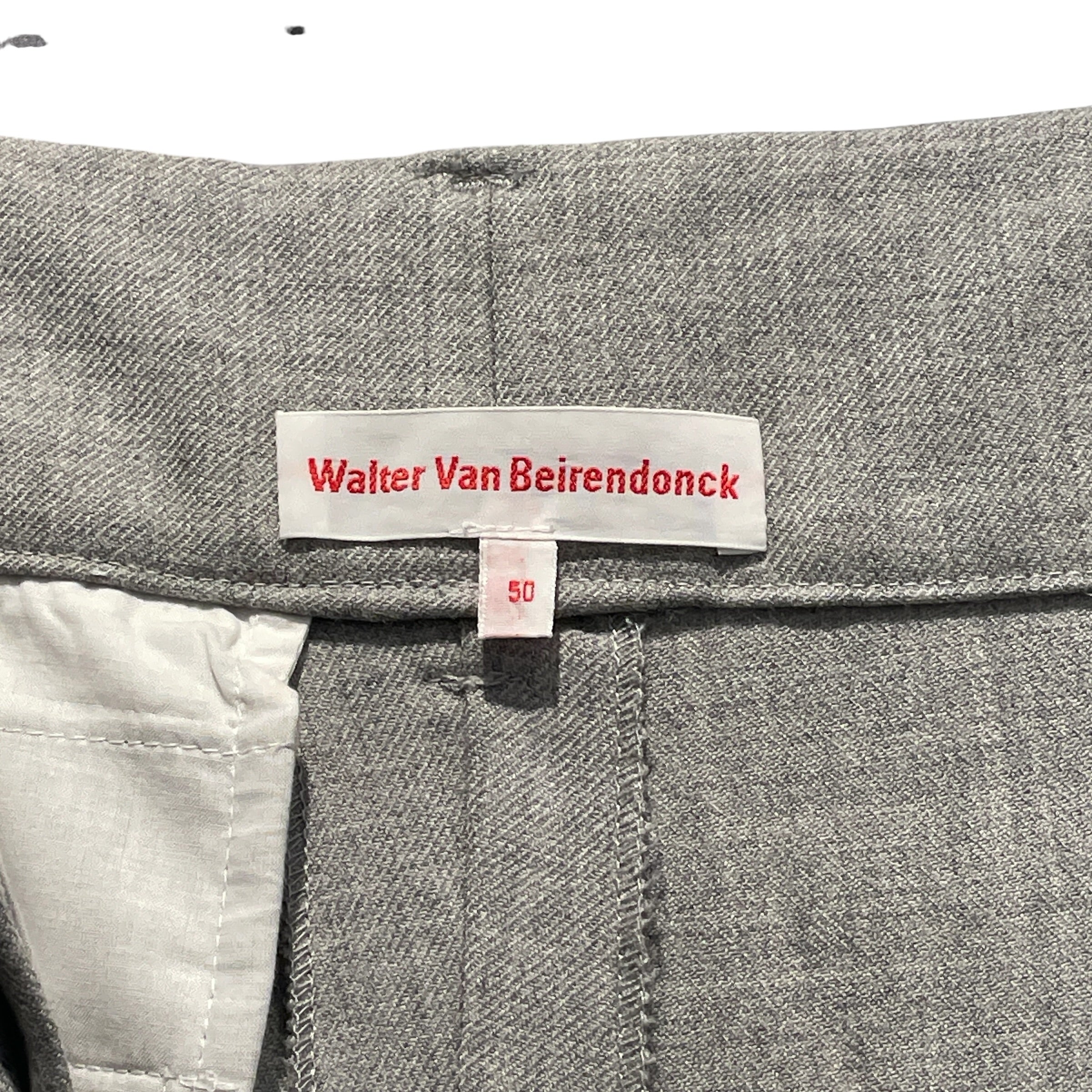 Walter Van Beirendonck/Straight Pants/50/Cotton/GRY/HEATHER GREY TROUSERS view 3