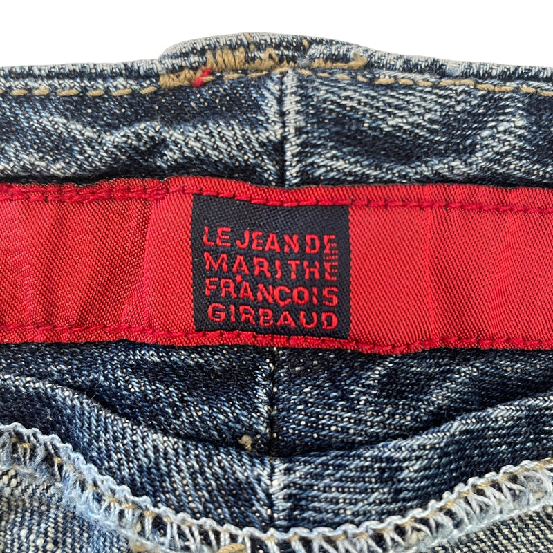 MARITHE FRANCOIS GIRBAUD/Cargo Pants/42/Denim/NVY/Shuttle MFG Logo Tape Strap
