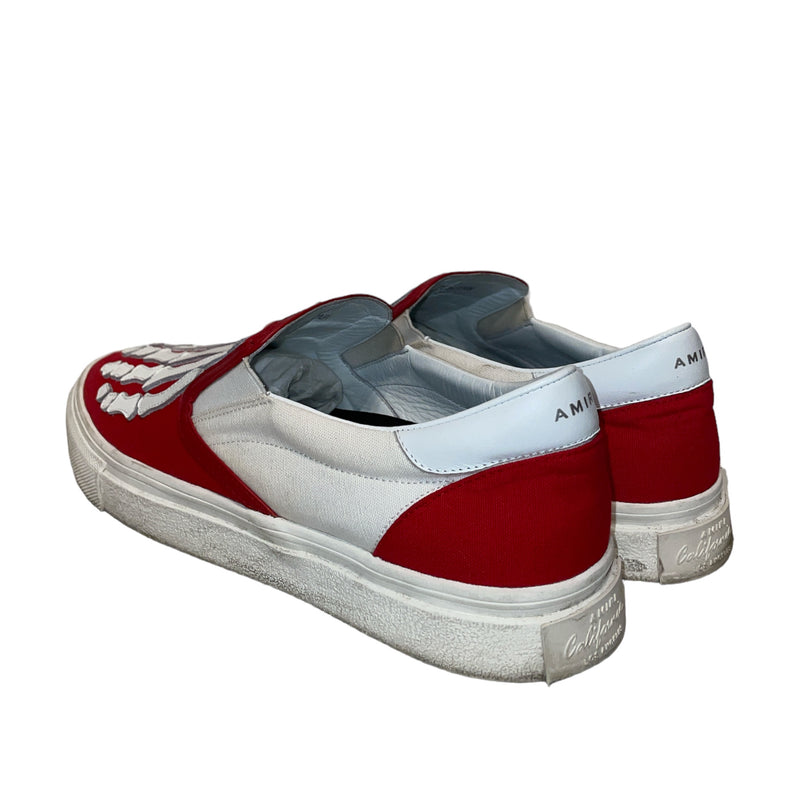 AMIRI/Low-Sneakers/EU 43/Graphic/Leather/RED/Skeleton slip on