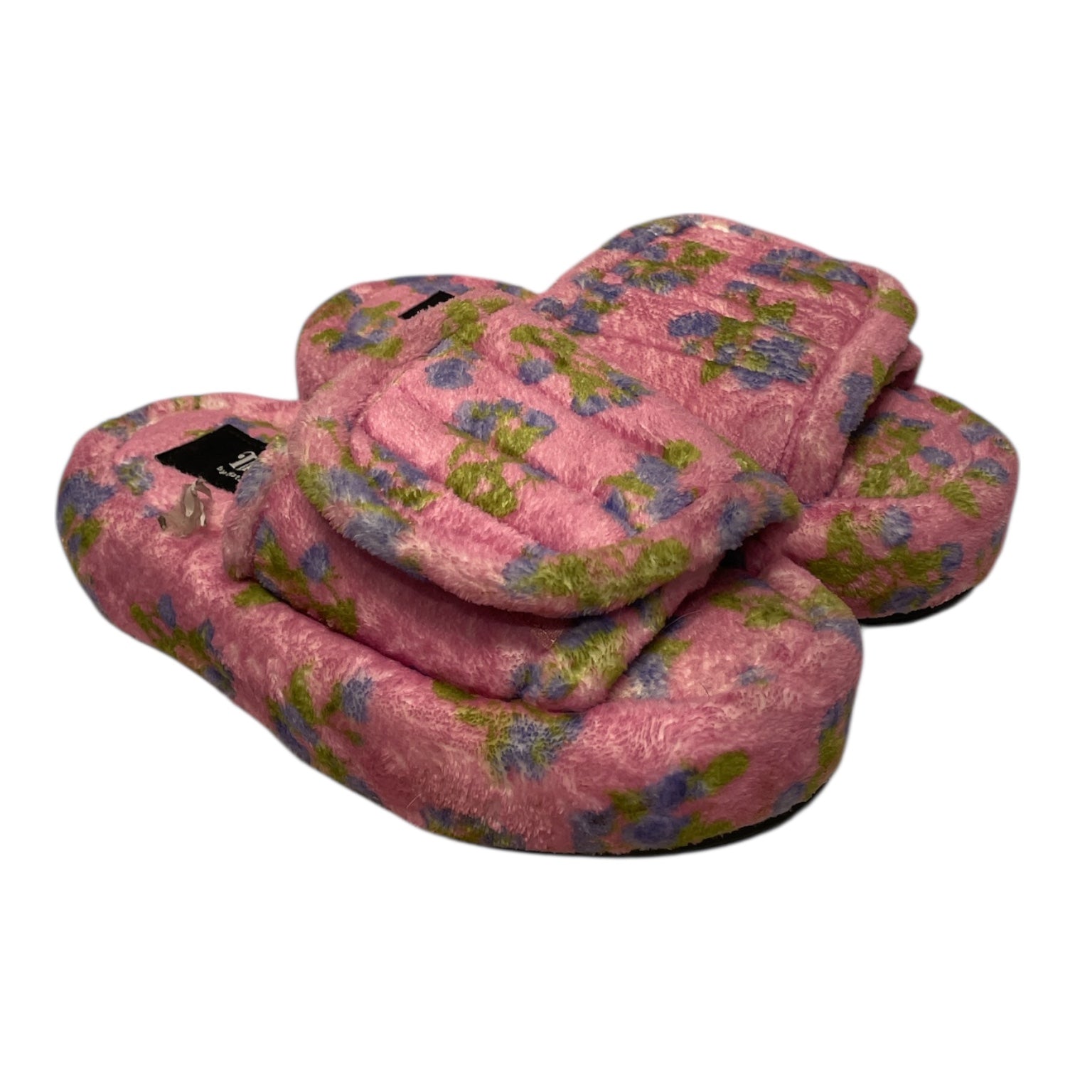 NZ(NATASHA ZINKO)/Sandals/S/Floral Pattern/Cotton/PNK/Open-Toe/the foral slides view 1