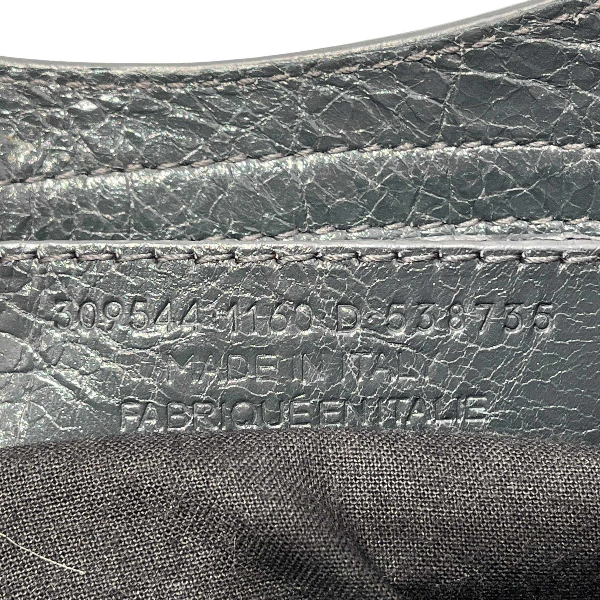 BALENCIAGA/Cross Body Bag/Leather/GRY/Dark Gray Agneau Mini City Bag view 4