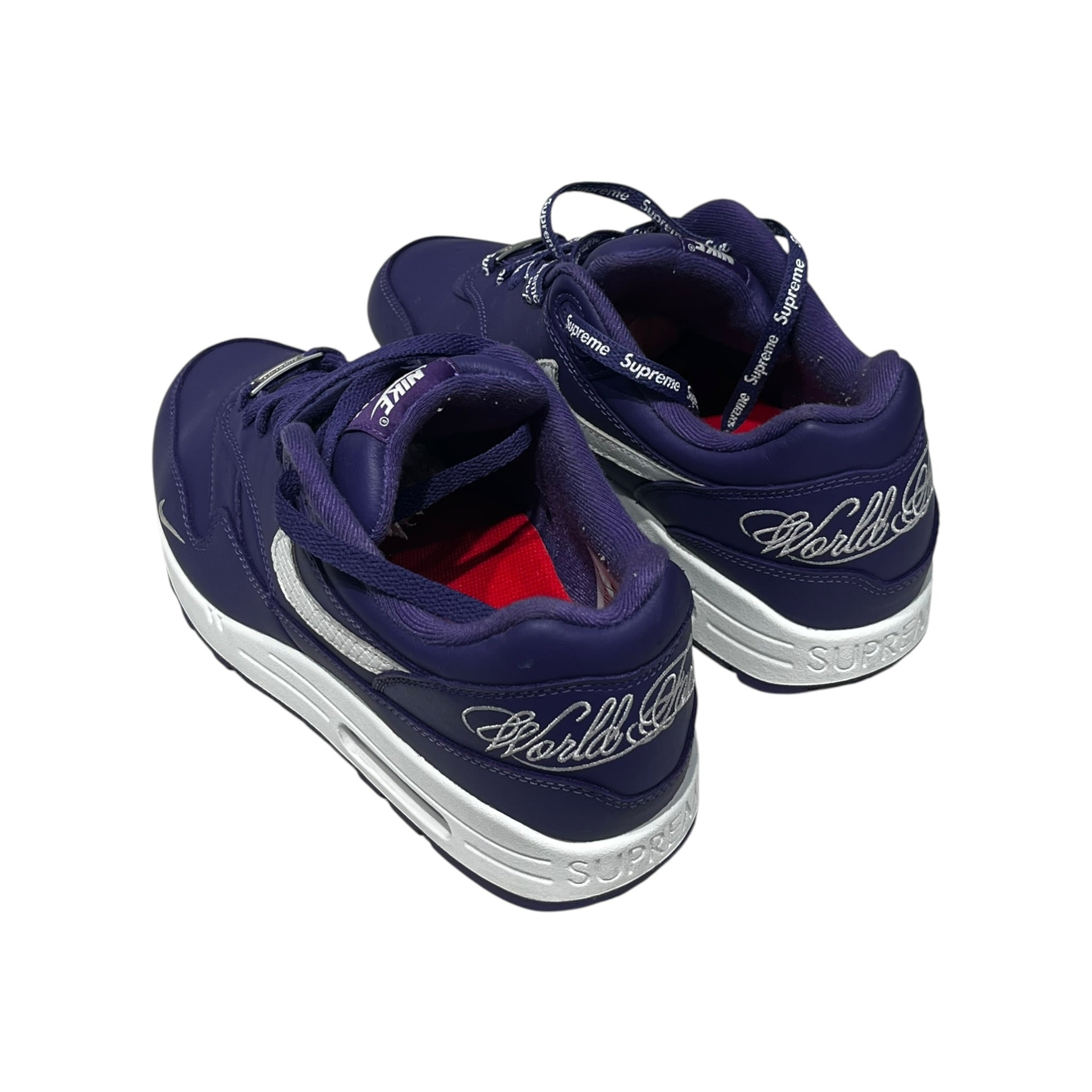 Supreme/NIKE/Low-Sneakers/US 8.5/Leather/PPL/Air max 1 World Famous view 2