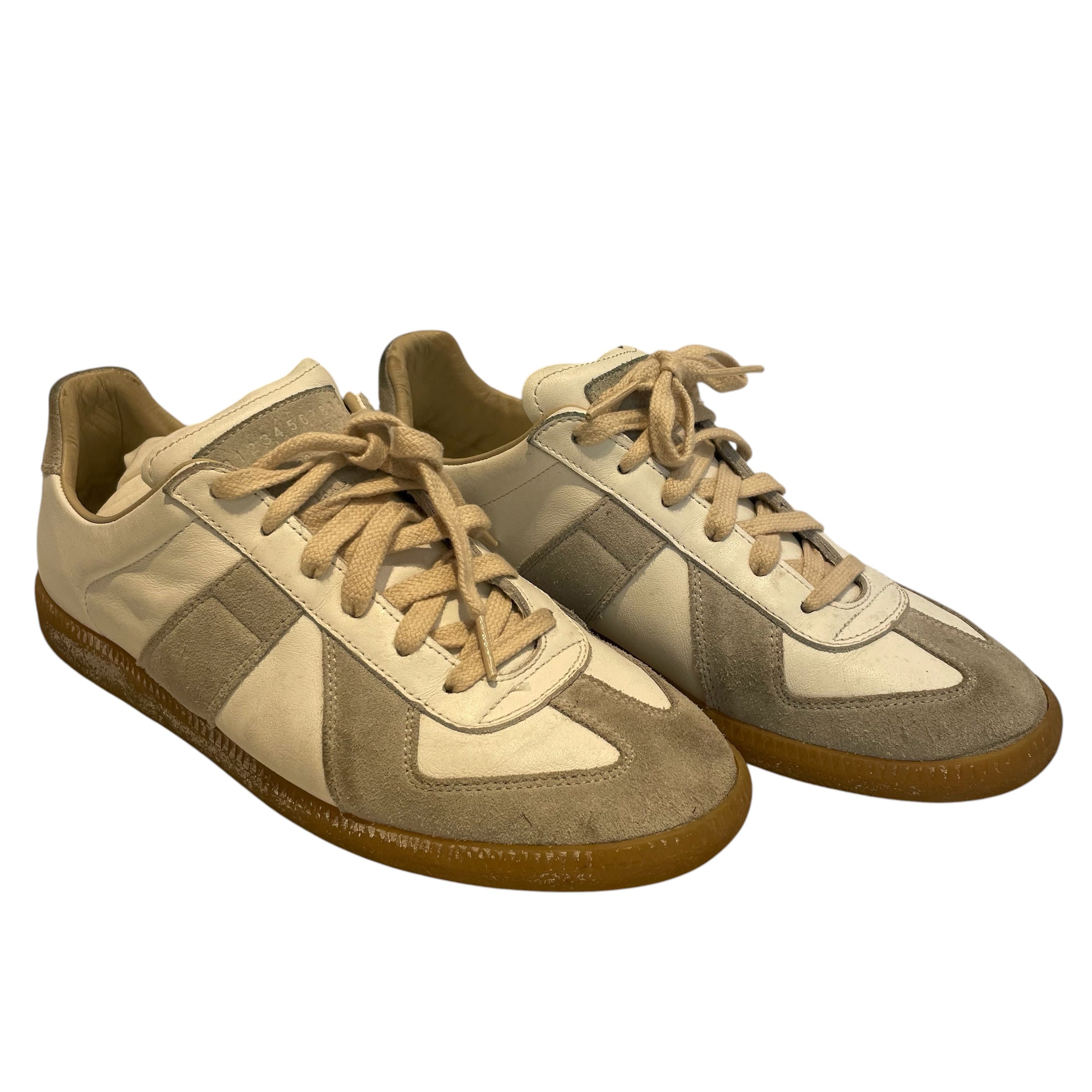 Maison Margiela/Low-Sneakers/EU 40/Lambskin/WHT/SPORT SHOES/ WHITE/GREY CREAM view 1