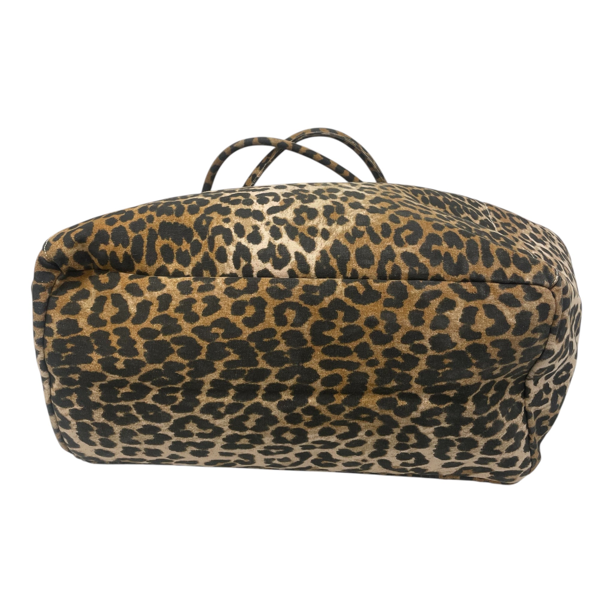 GANNI/Tote Bag/Leopard/Cotton/MLT/SAYS GANNI ON FRONT view 3