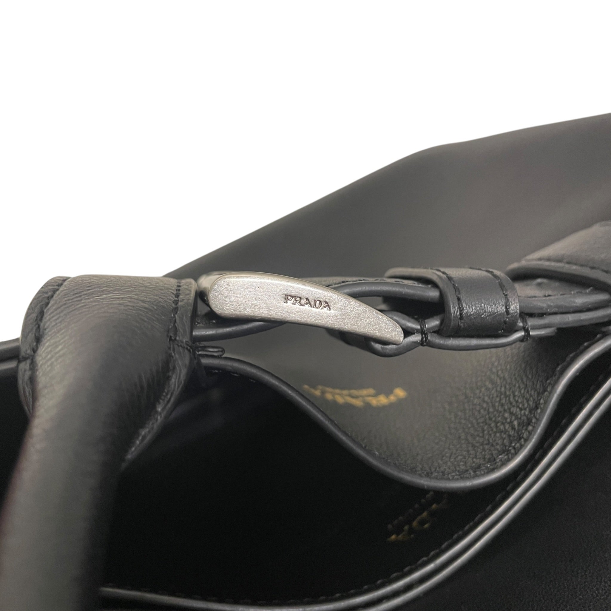 PRADA/Hand Bag/Leather/BLK/BELTED BAG / MINI BELT HANDLE view 5