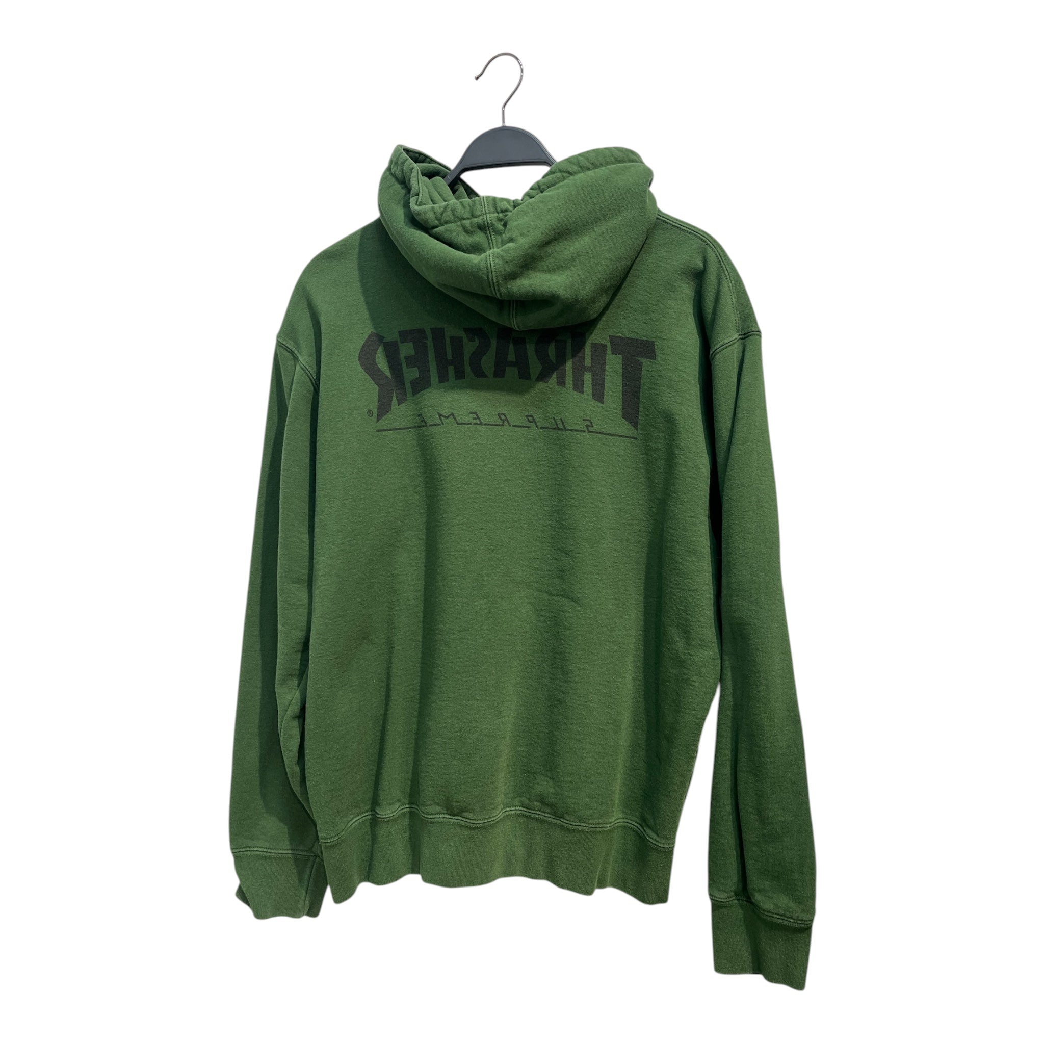 Supreme/Hoodie/M/Graphic/Cotton/GRN/X THRASHER VIDEO GAME ON CHEST view 2