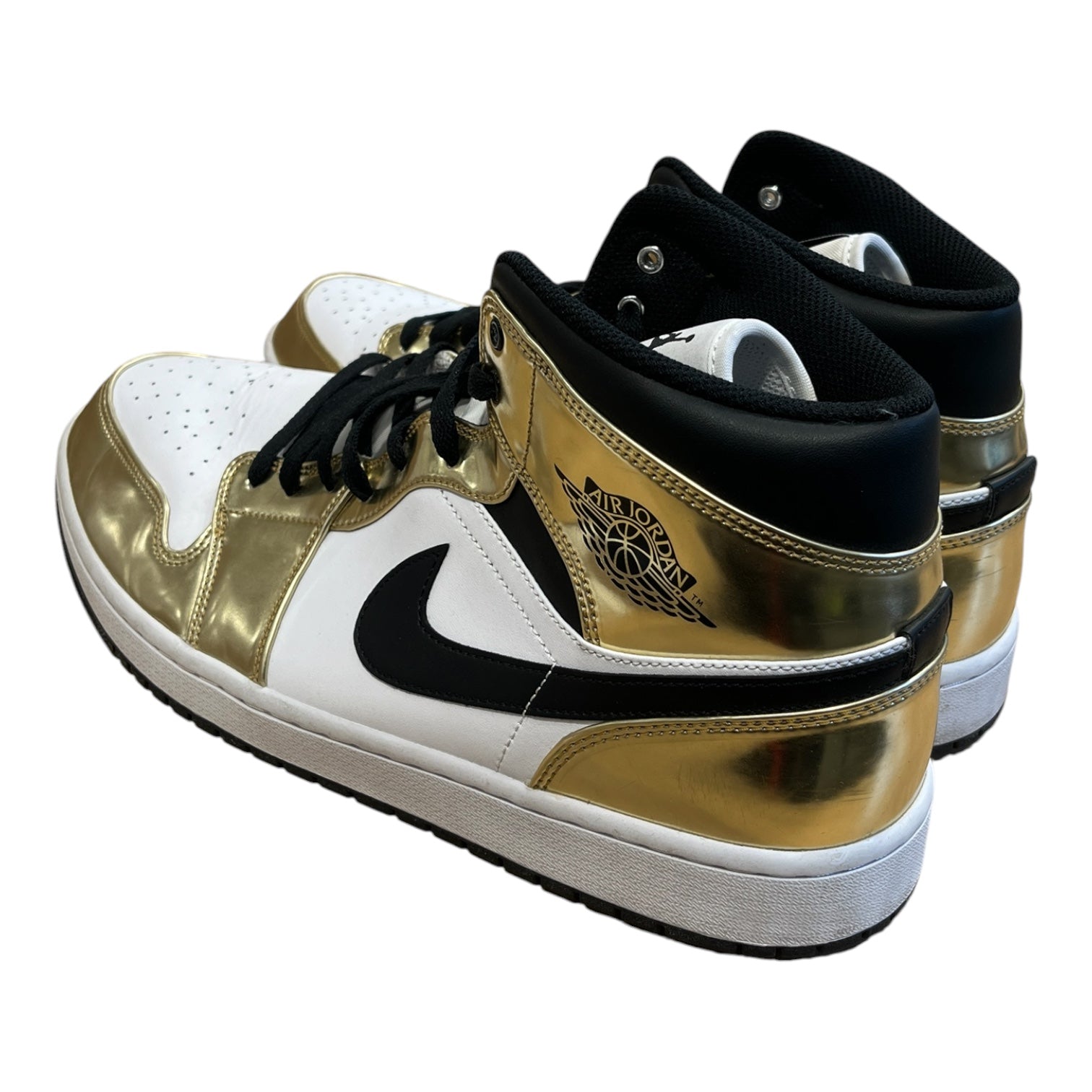 Jordan/Hi-Sneakers/US 14/Leather/GLD/Plain-Toe/Metallic Gold view 2