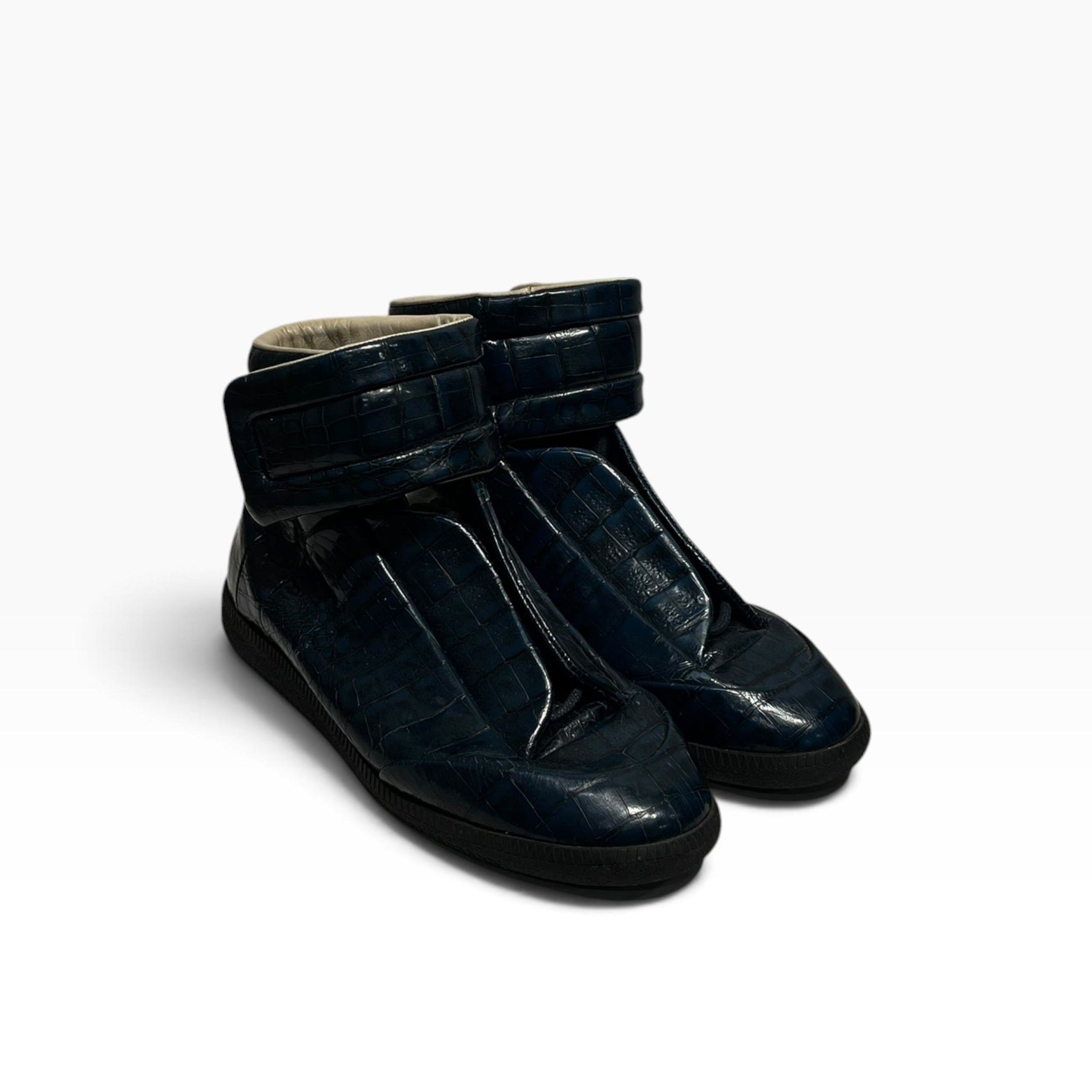 Maison Margiela/Hi-Sneakers/EU 43/BLU/velcro strap view 1