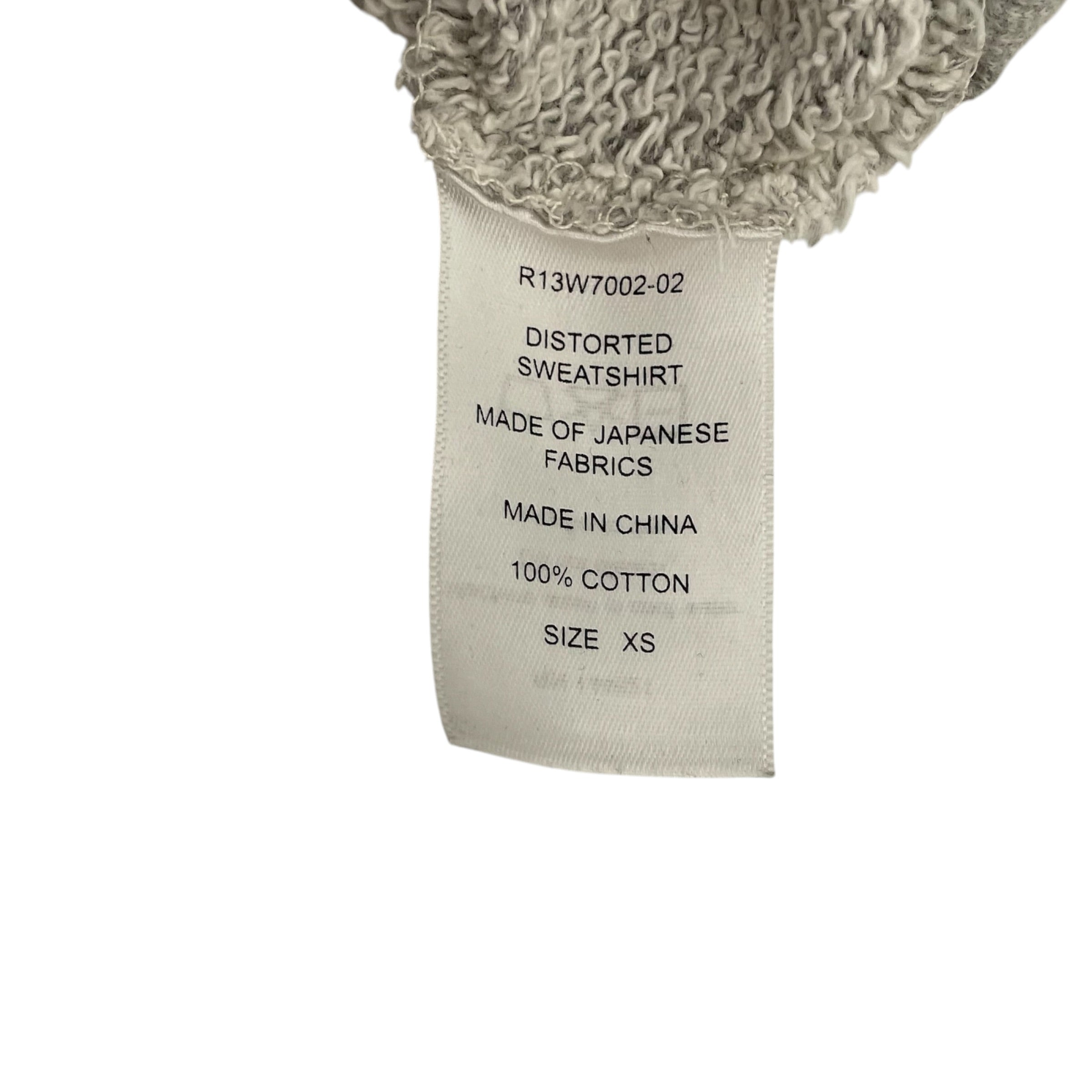 R13/Sweatshirt/XS/Cotton/GRY/distorted sweatshirt view 4