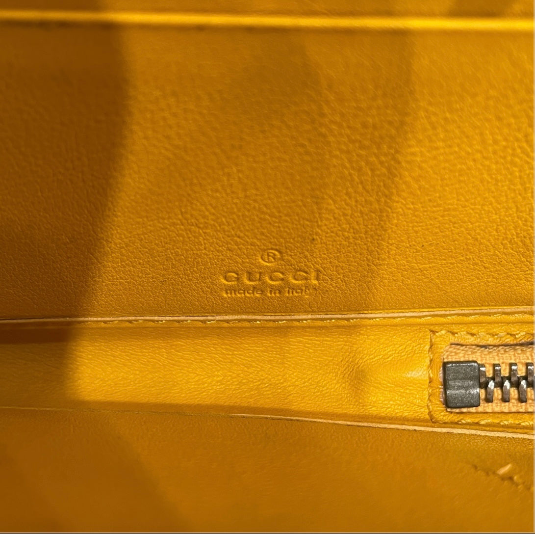 GUCCI/Long Wallet/Monogram/Leather/ORN/L's/zipper orang view 5