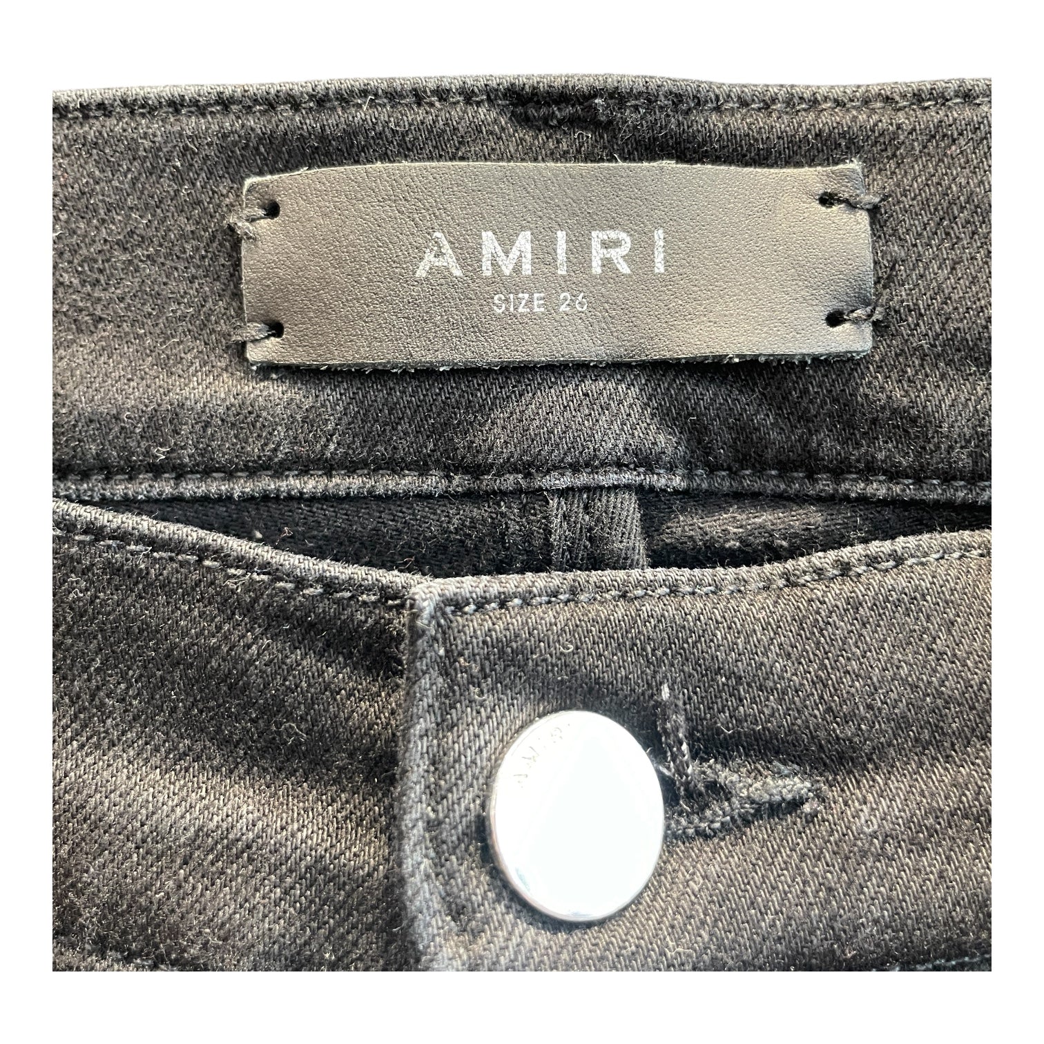 AMIRI/Skinny Pants/26/Denim/BLK/MX1 DISTRESSED JEANS W/RIBBED view 3