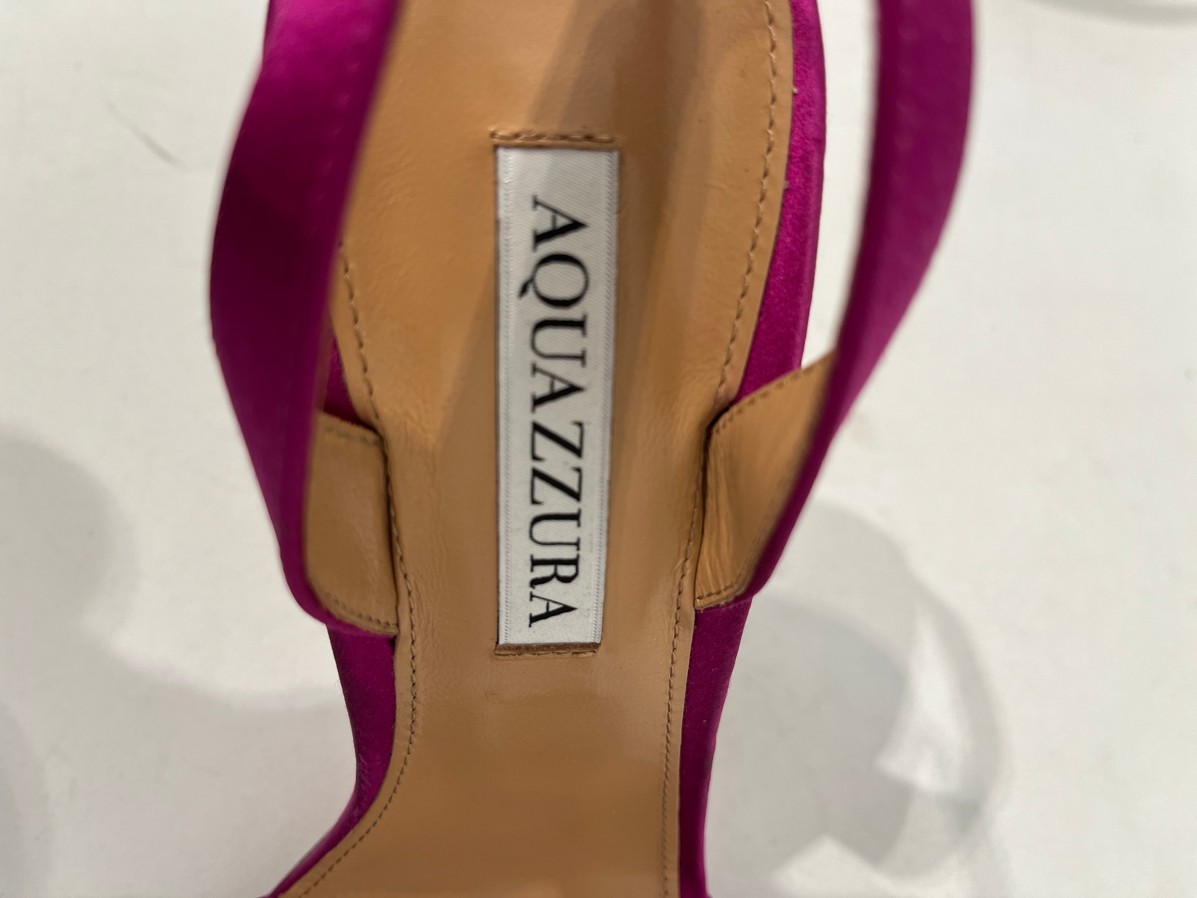 AQUAZZURA/Heels/EU 38/Silk/PNK/CRYSTAL BOW HEELS view 5
