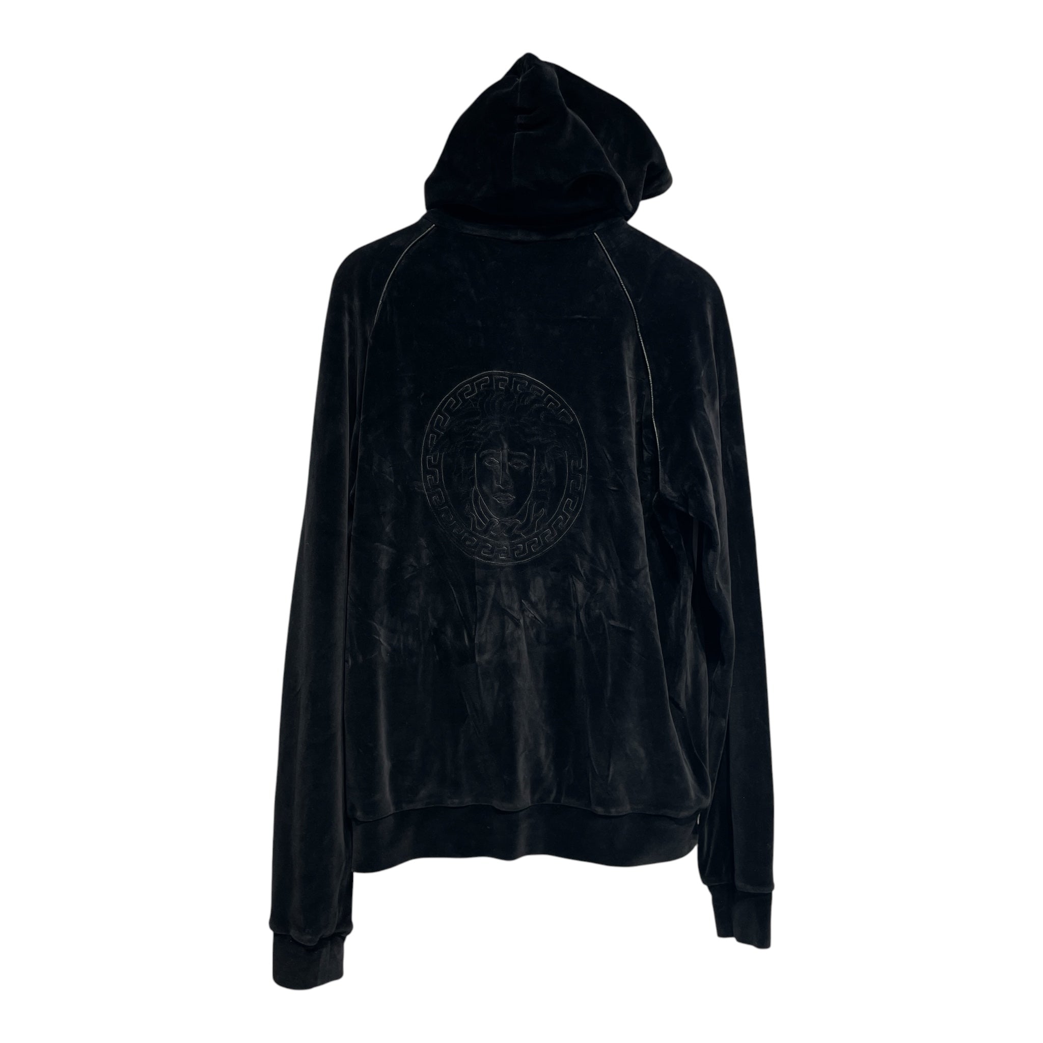 VERSACE/Jacket/56/BLK/velvet zip-up view 2