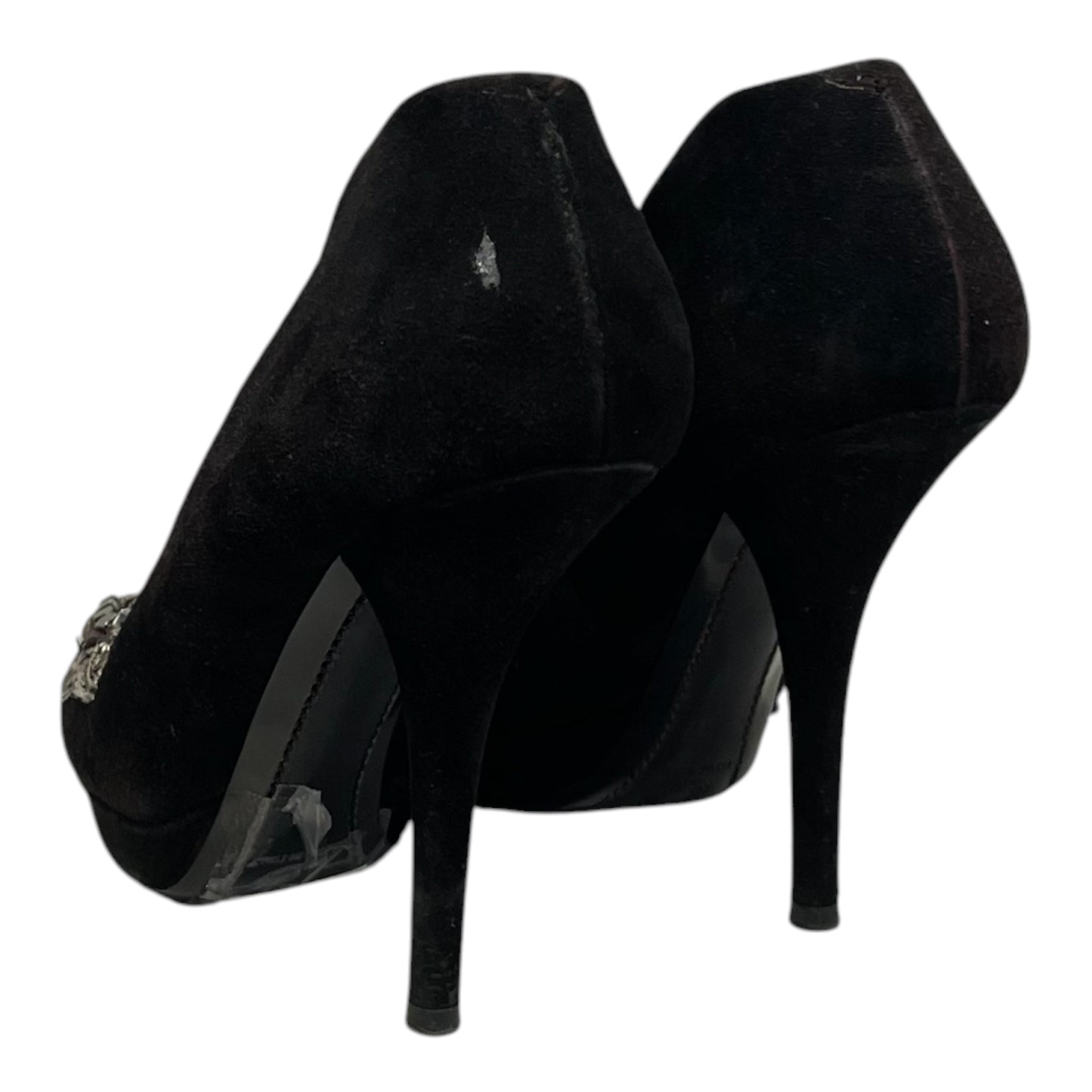 DRIES VAN NOTEN/Heels/EU 37/BLK/embellished heels view 2