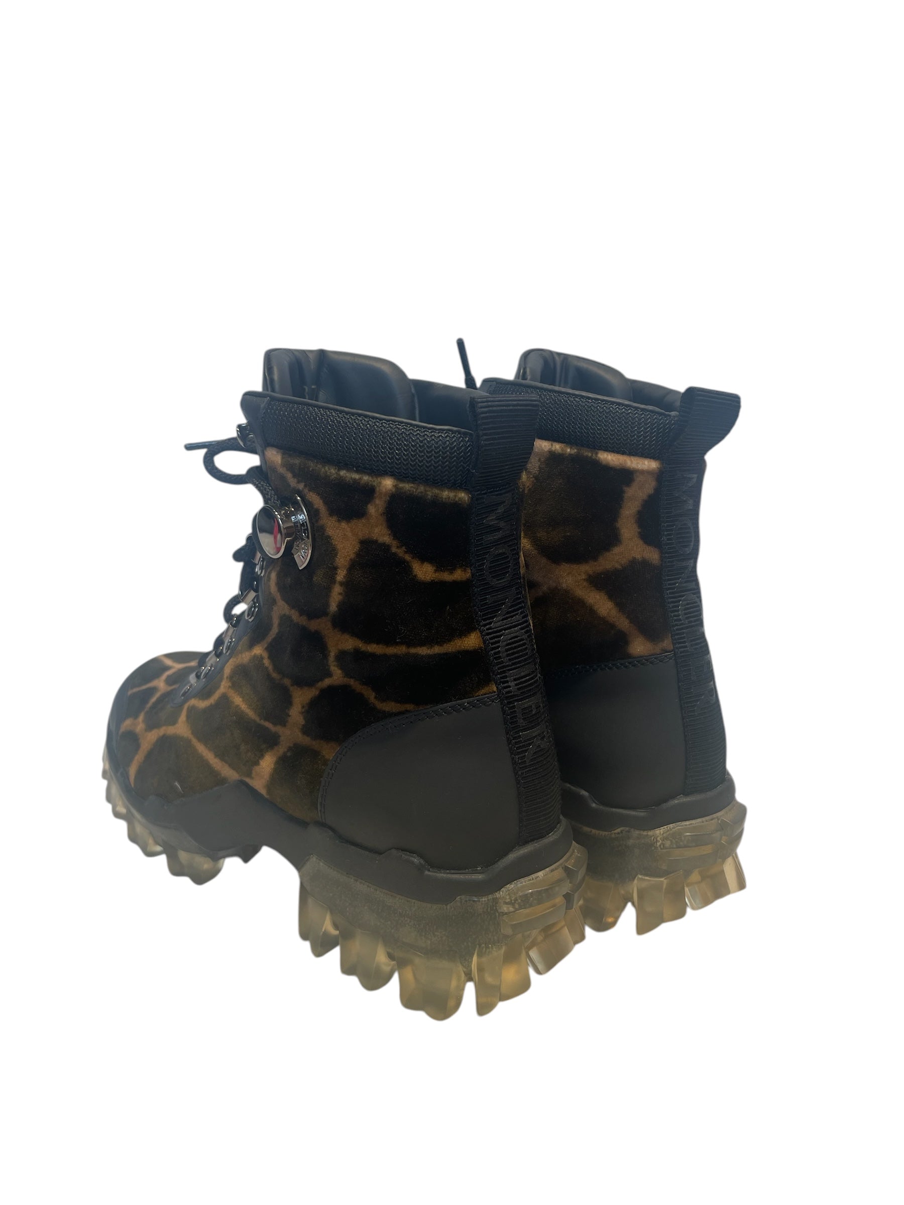 MONCLER/Trekking Boots/EU 37/Animal Pattern/Velour/BRW/clear sole/giffrafe view 2