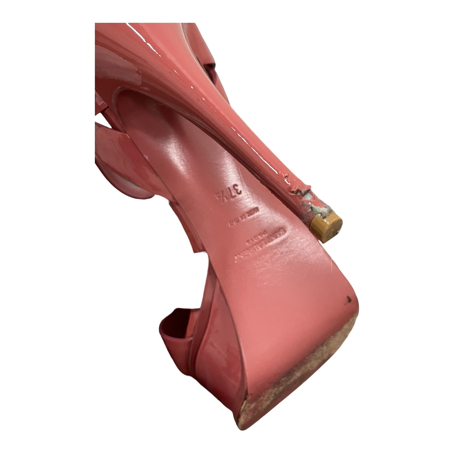 YVES SAINT LAURENT/Heels/EU 37.5/Leather/PNK/YVES SAINT LAURENT view 4