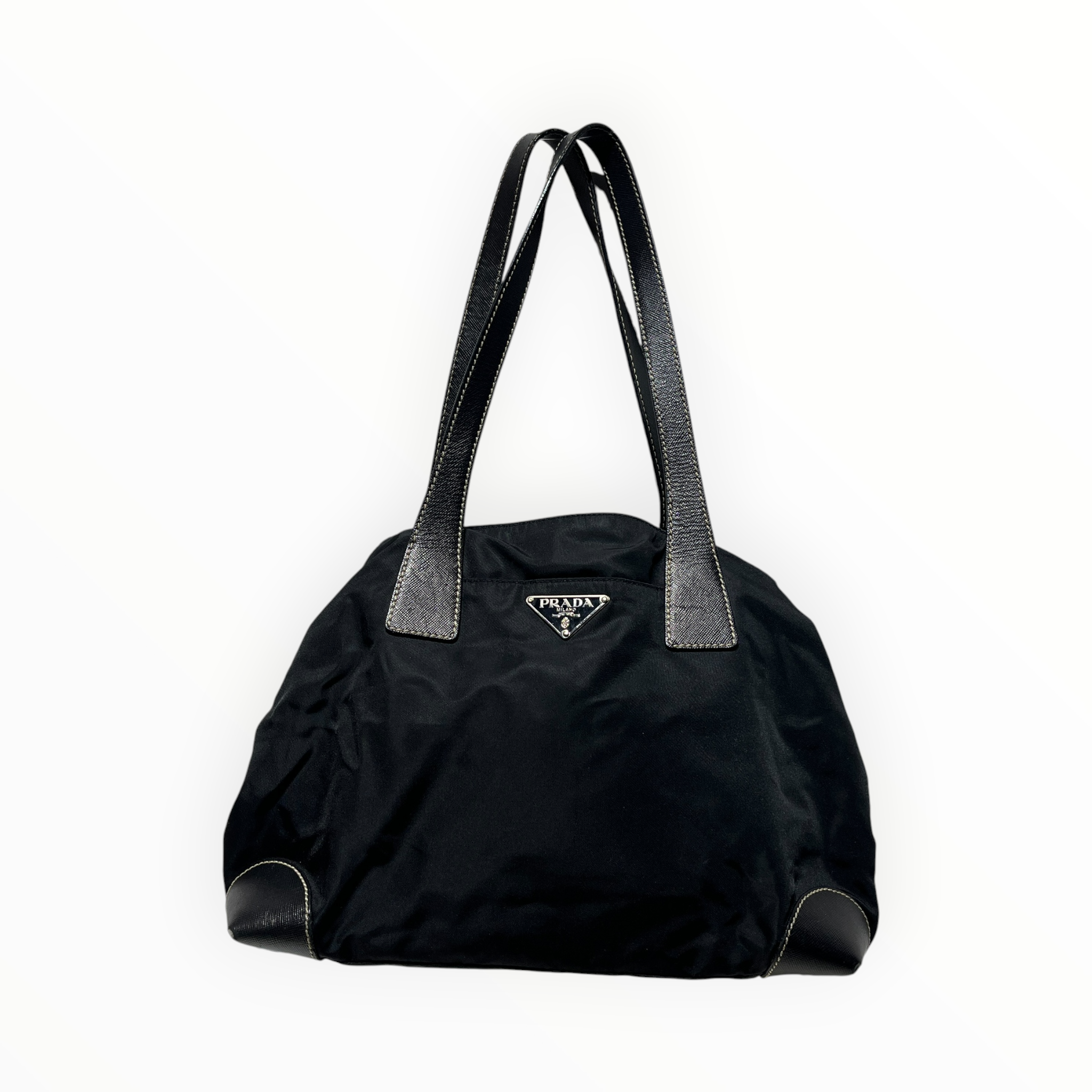 PRADA/Hand Bag/Nylon/BLK/nylon saffiano bag view 1