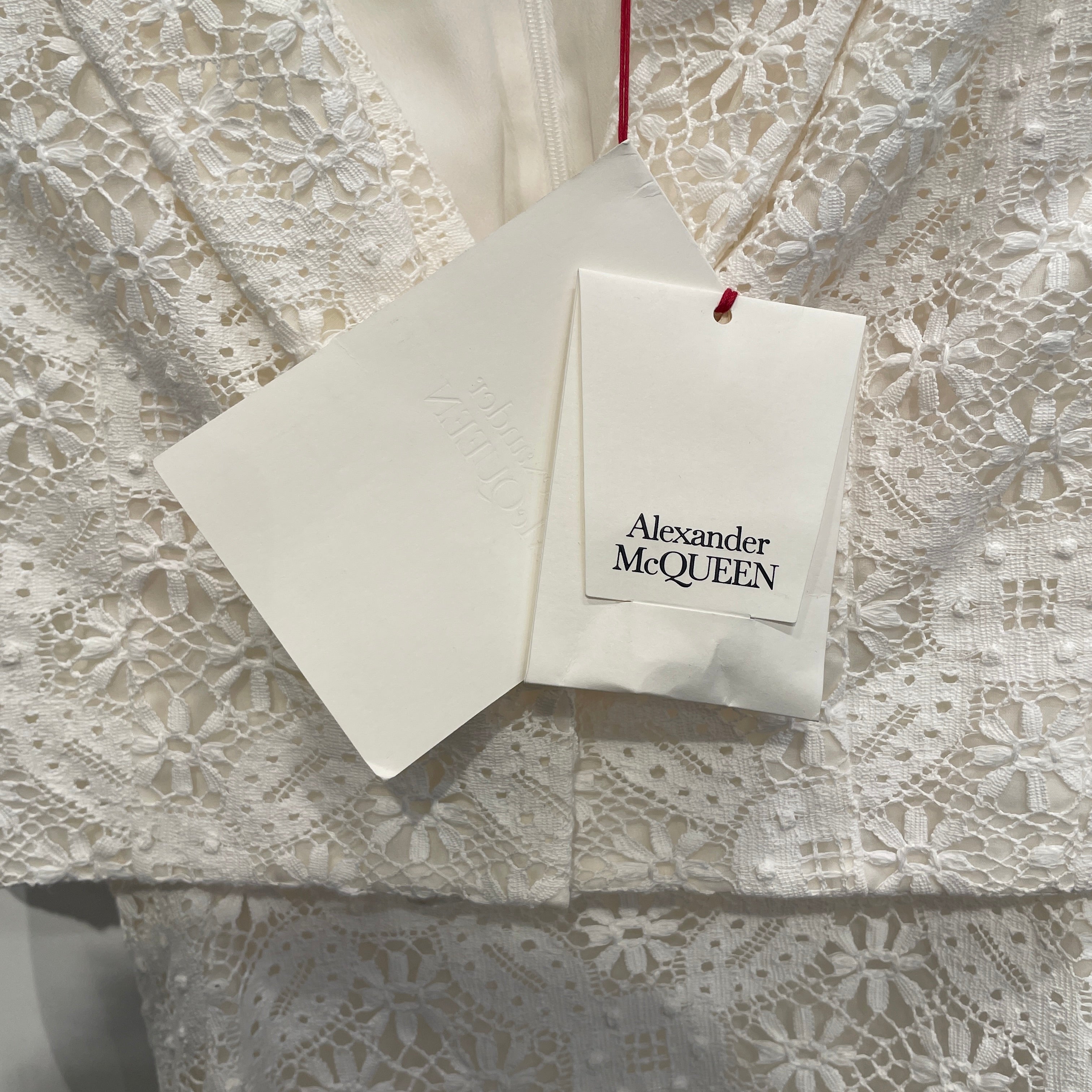 Alexander McQueen/SL Dress/Cotton/WHT/LACE DRESS W/ VEST view 5