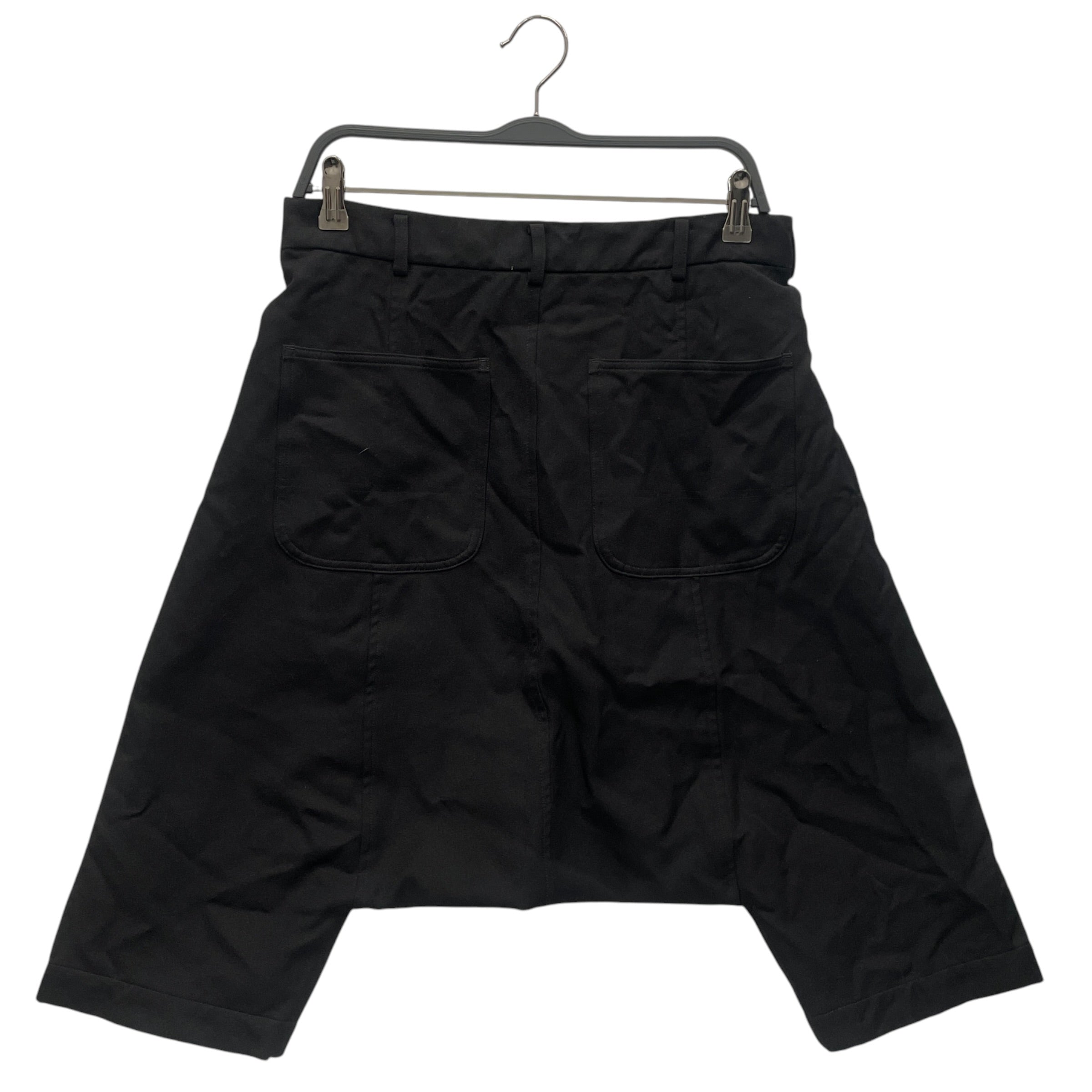 BLACK COMME des GARCONS/Shorts/S/Cotton/BLK/DROP CROTCH SHORT view 2
