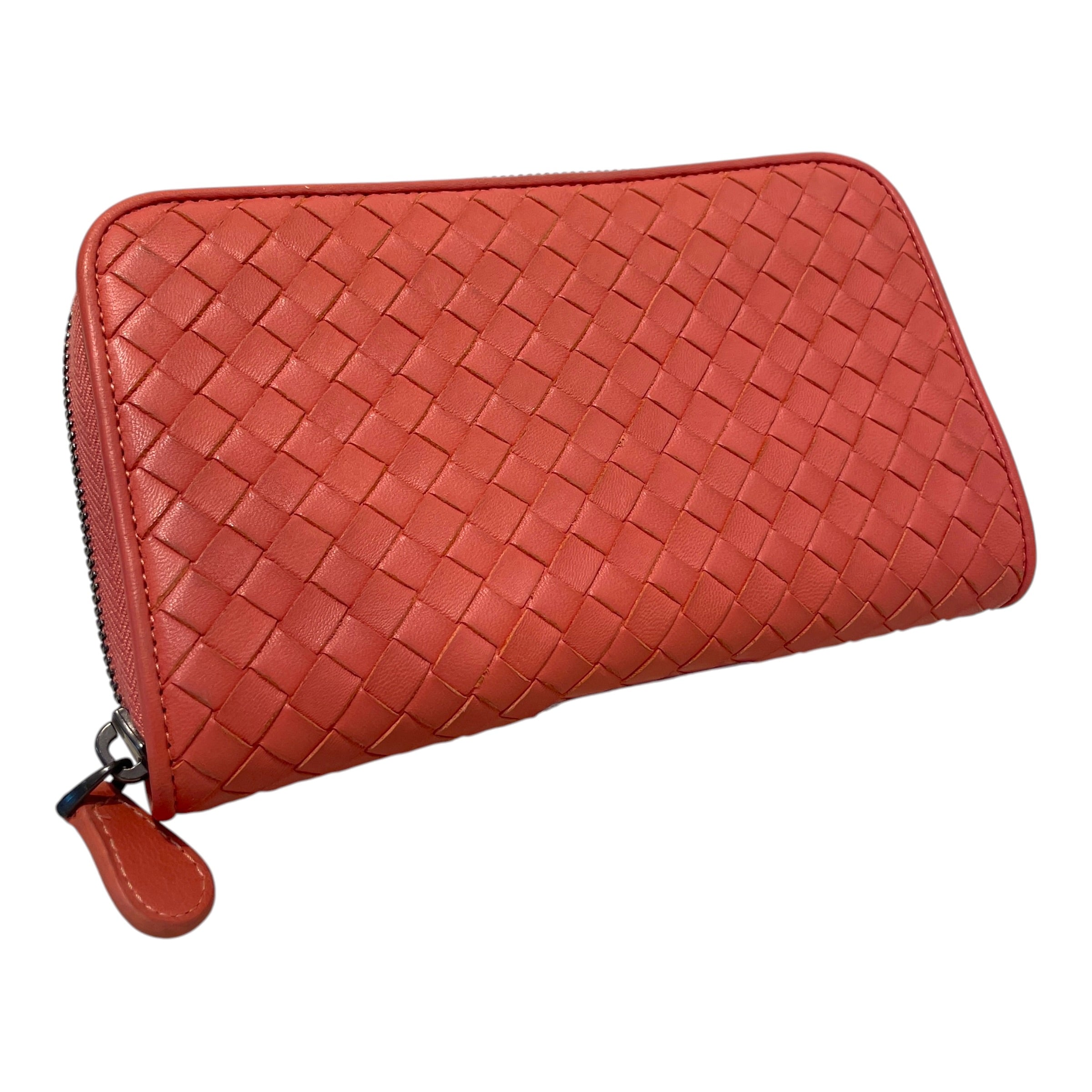 BOTTEGA VENETA/Long Wallet/Leather/PNK/L's/Pink Cowhide Woven Wallet view 2